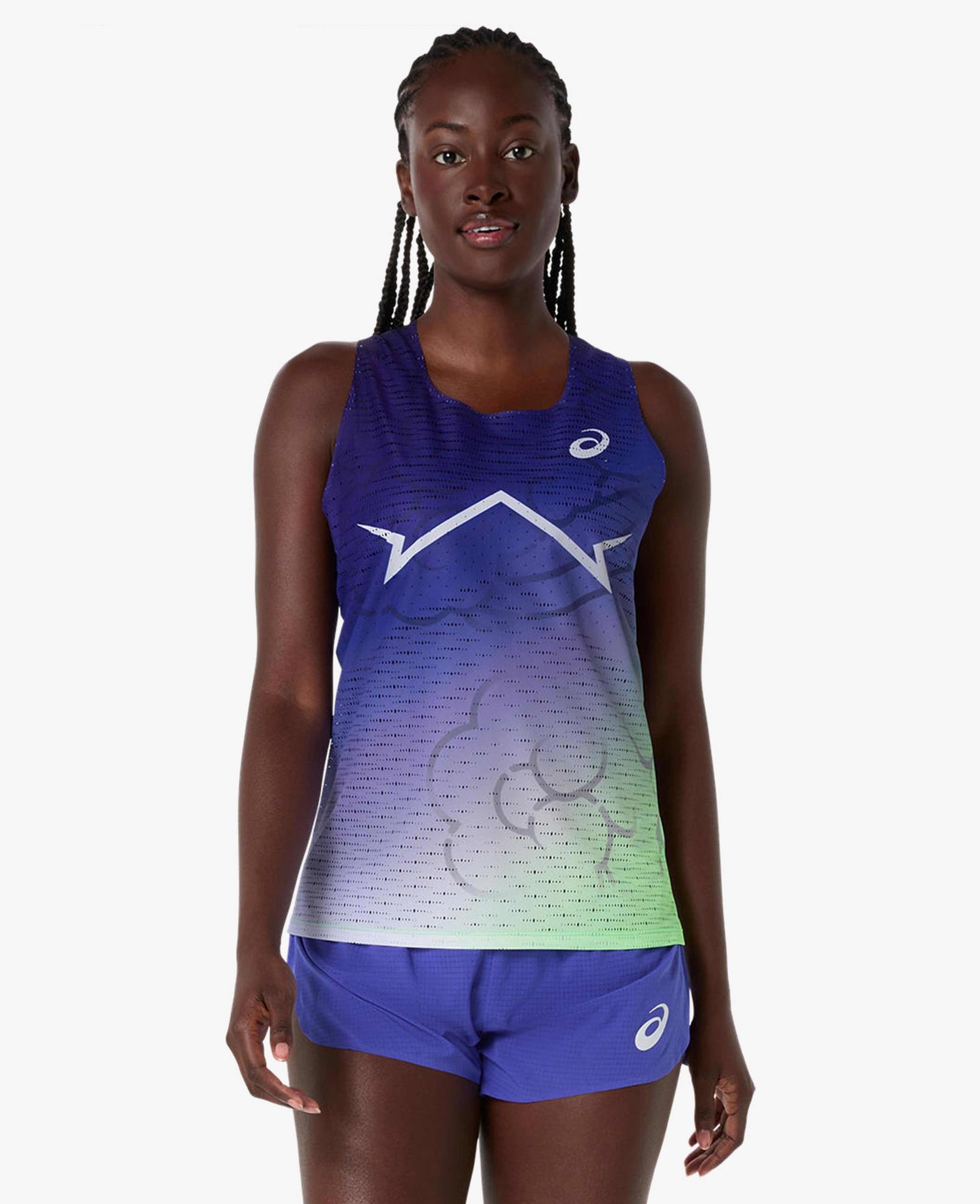 Asics Metaspeed Singlet Kadın Lacivert Koşu T-Shirt