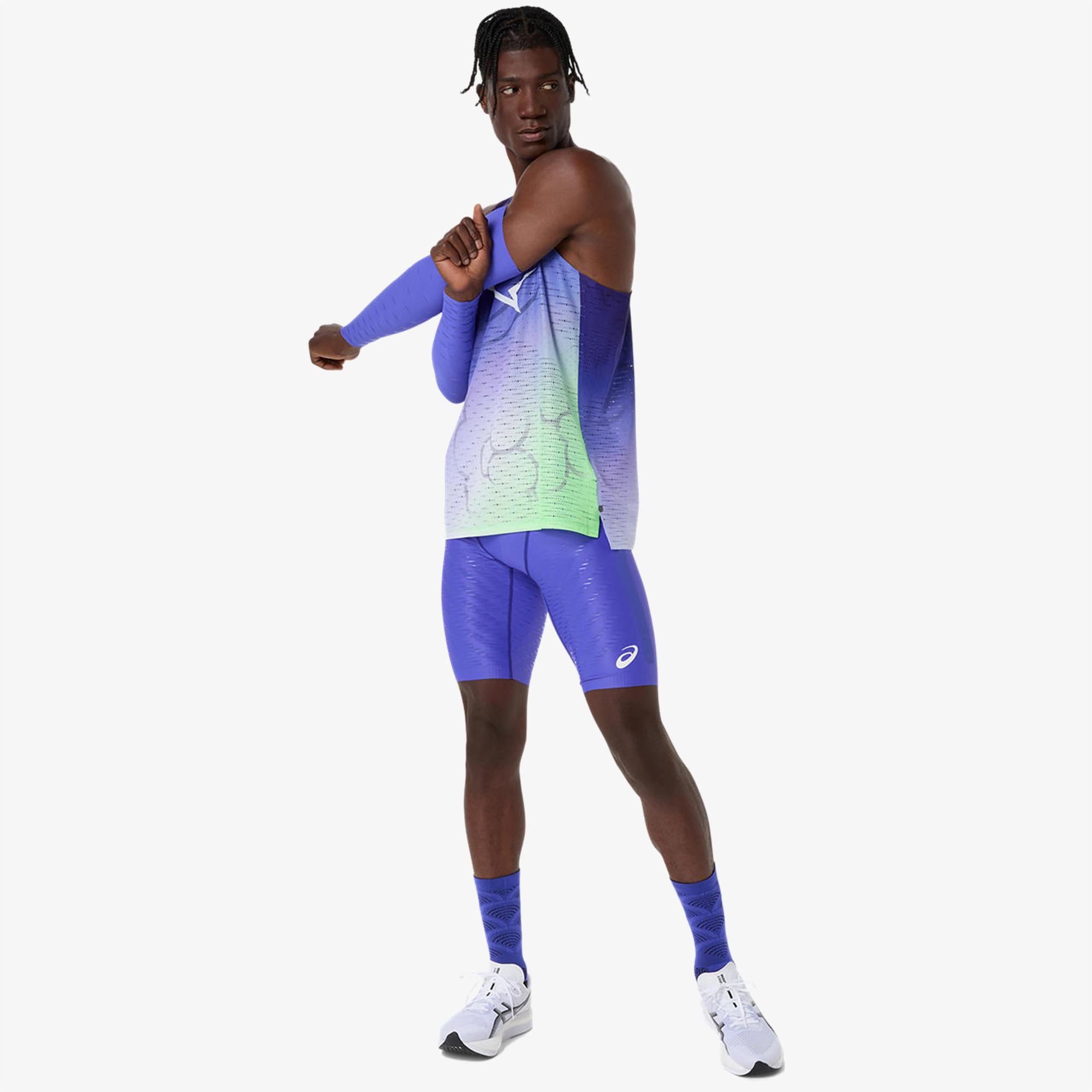 Asics Metaspeed Singlet Erkek Mor Koşu T-Shirt