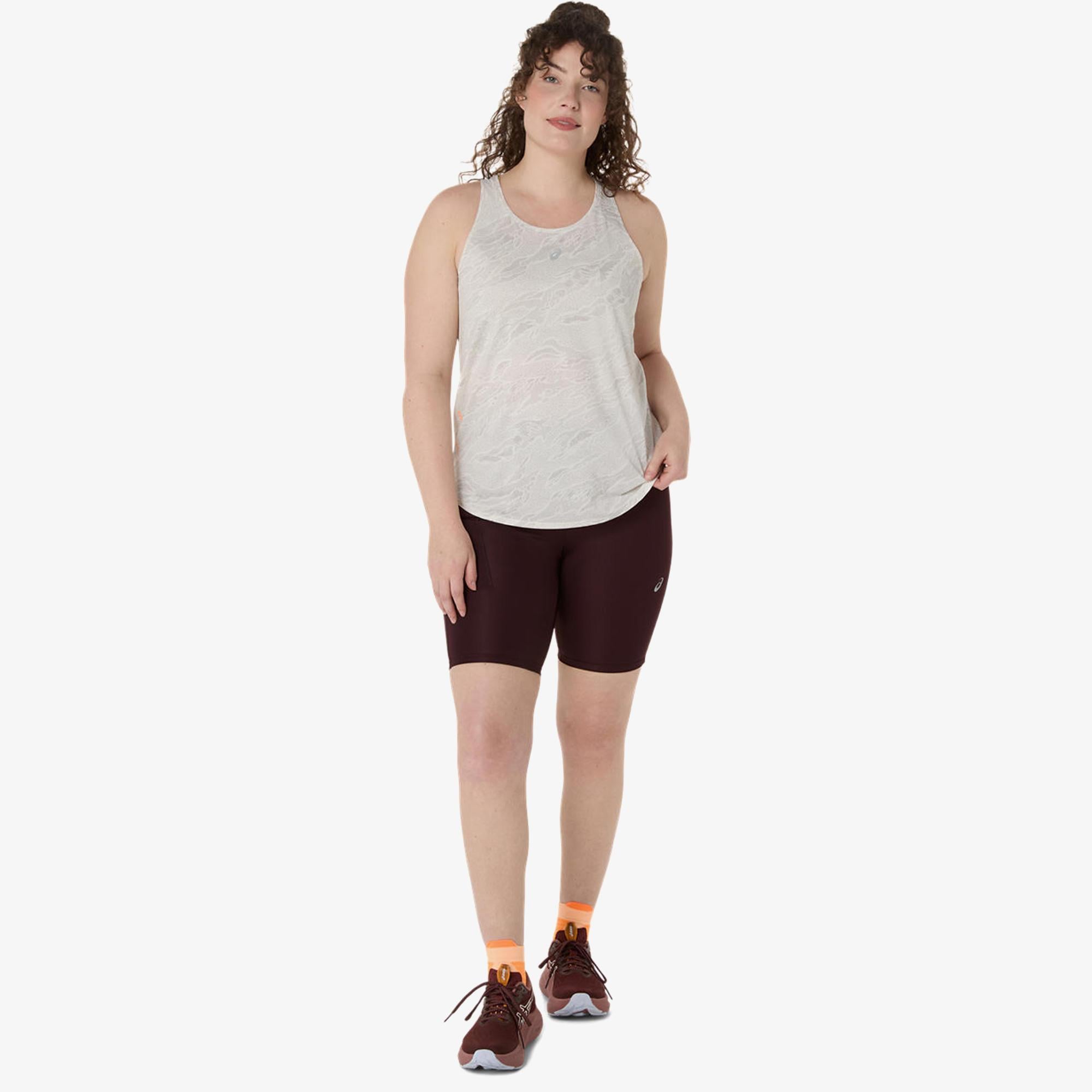 Asics Fujitrail Tank Kadın Gri Atlet