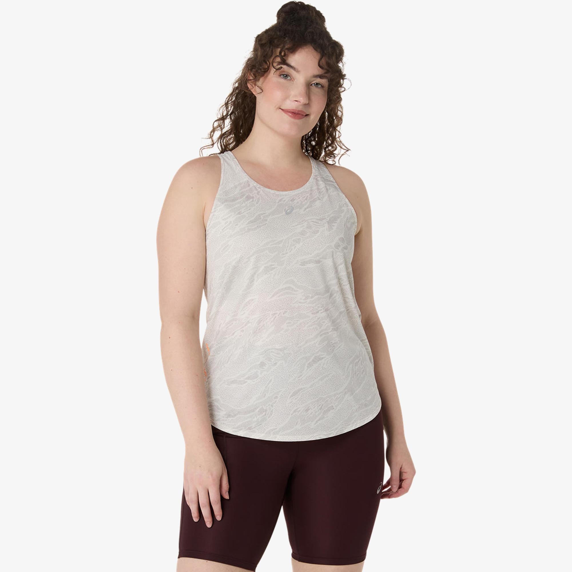 Asics Fujitrail Tank Kadın Gri Atlet