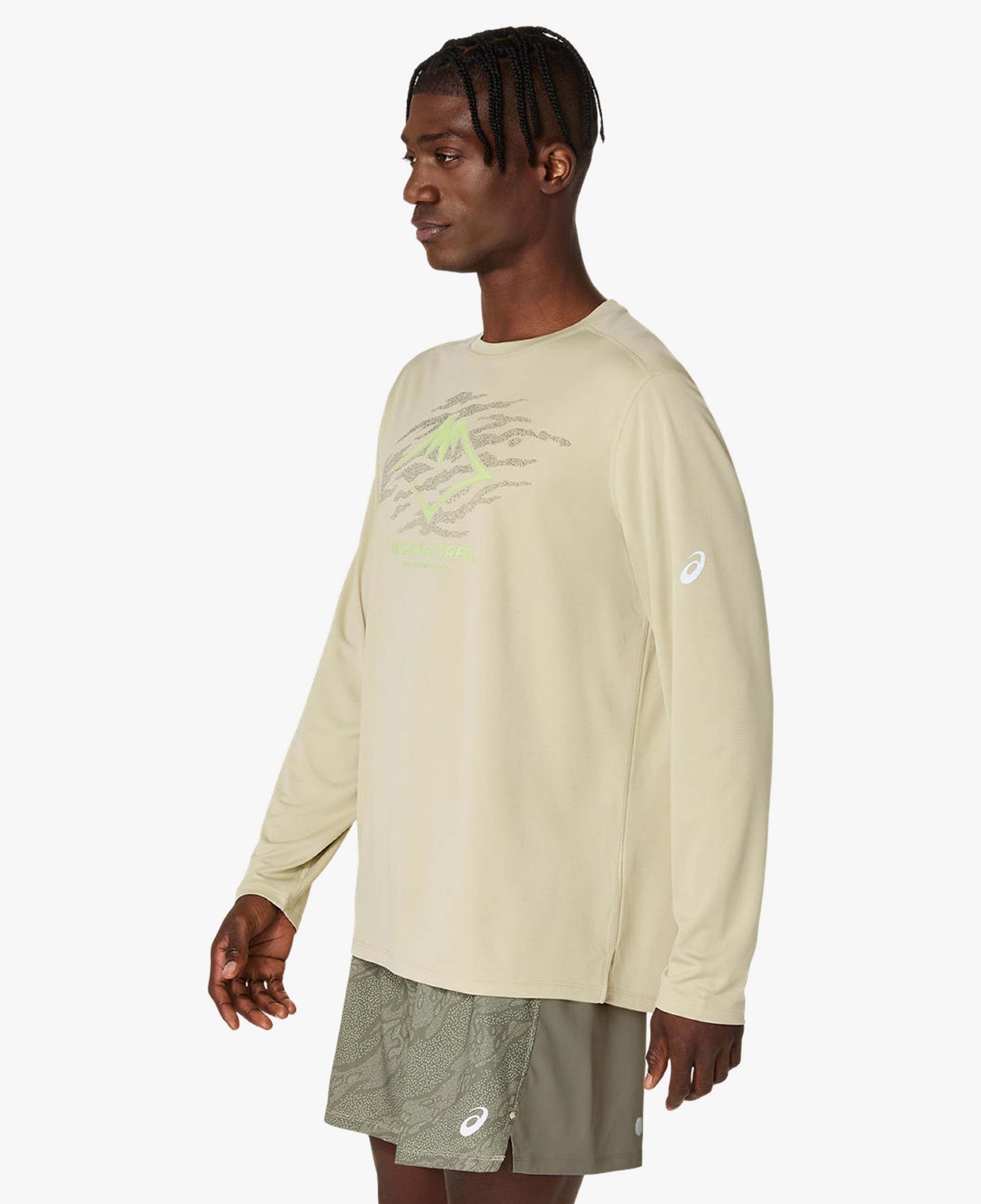 Asics Fujitrail Logo Ls Top Erkek Yeşil T-Shirt