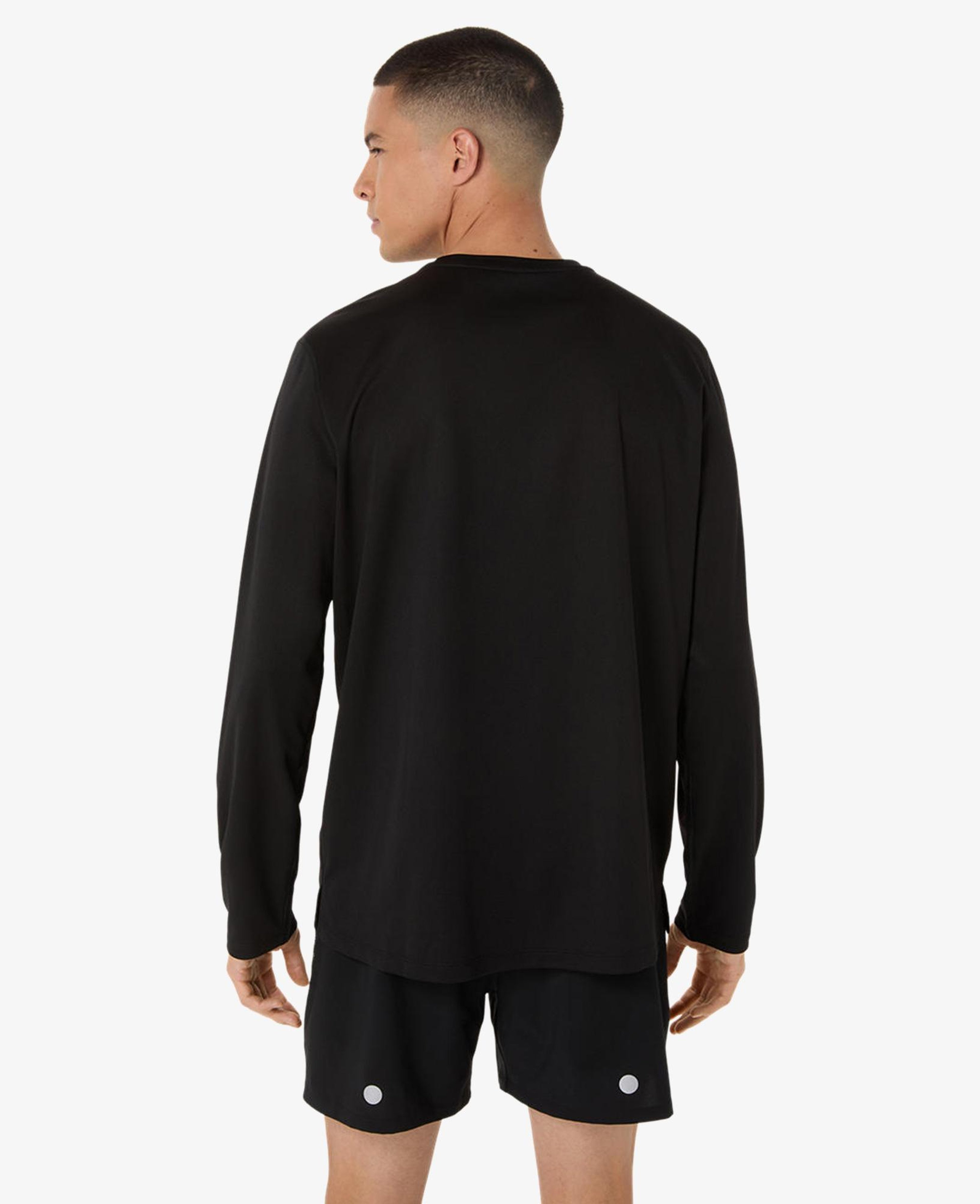 Asics Fujitrail Logo Ls Top Erkek Siyah T-Shirt