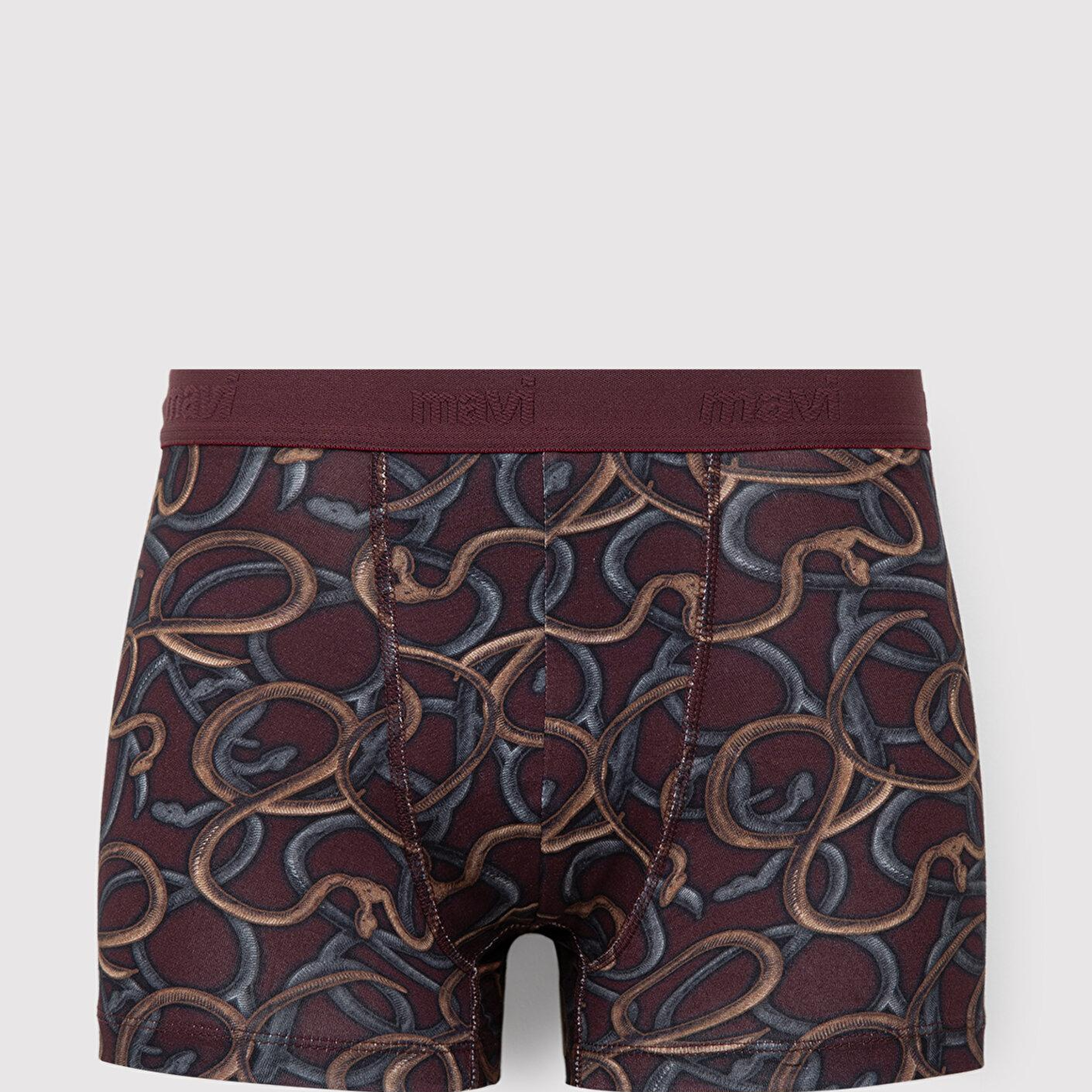 Mavi Baskılı Bordo Boxer 0912475-70422