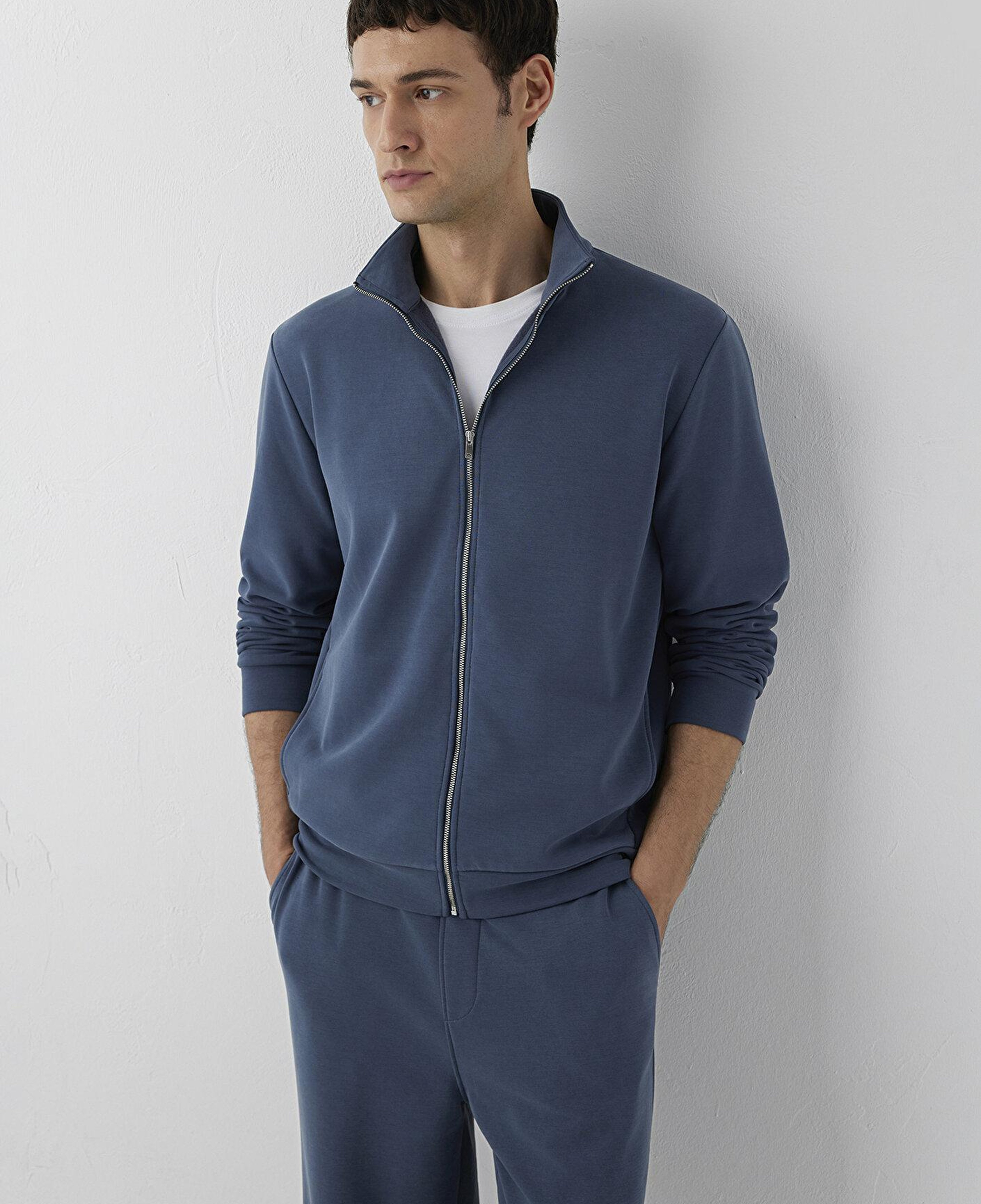 Mavi (Tencel™) Modal Karışımlı Fermuarlı Mavi Sweatshirt 0S20042-18790