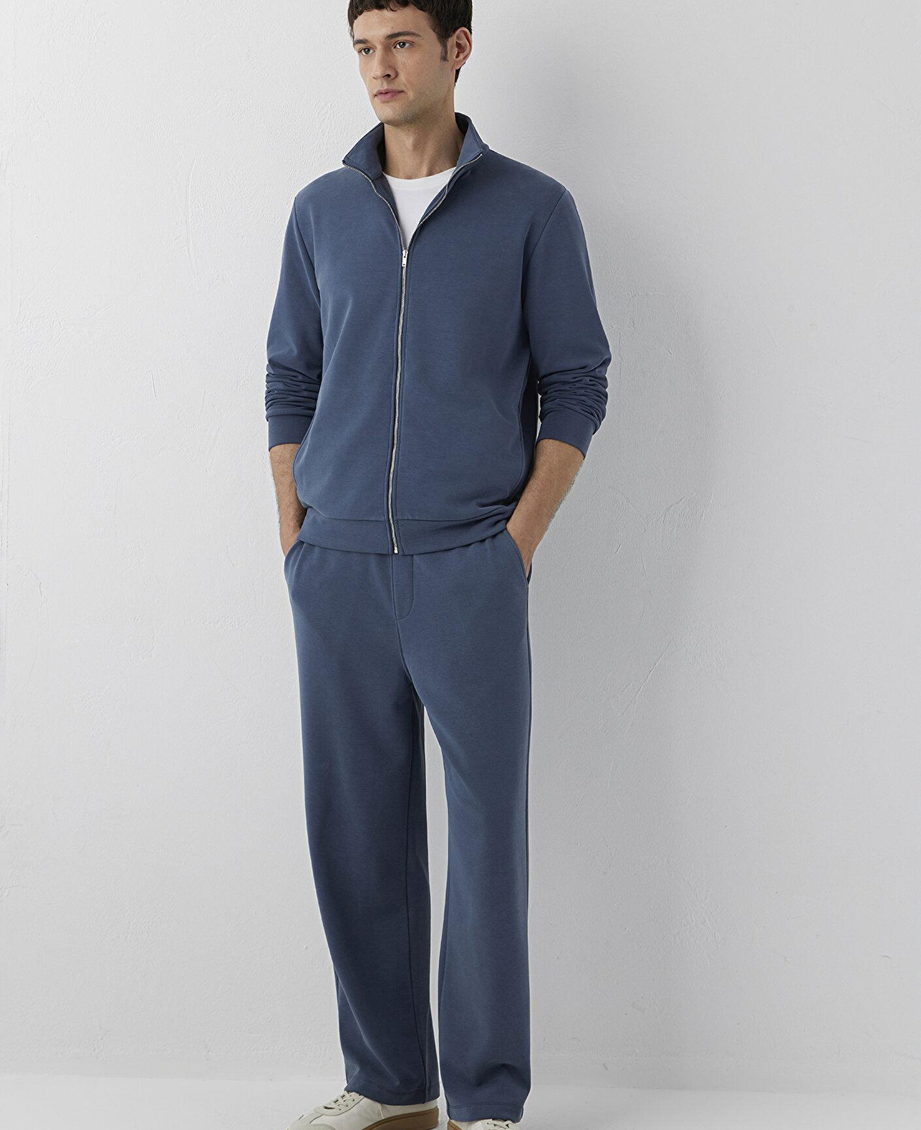 Mavi (Tencel™) Modal Karışımlı Fermuarlı Mavi Sweatshirt 0S20042-18790
