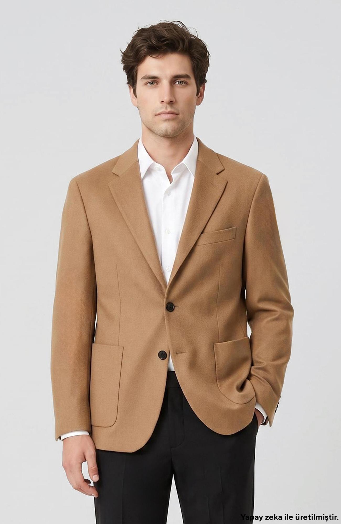 Network Erkek Limited Camel Kaşmir Ceket