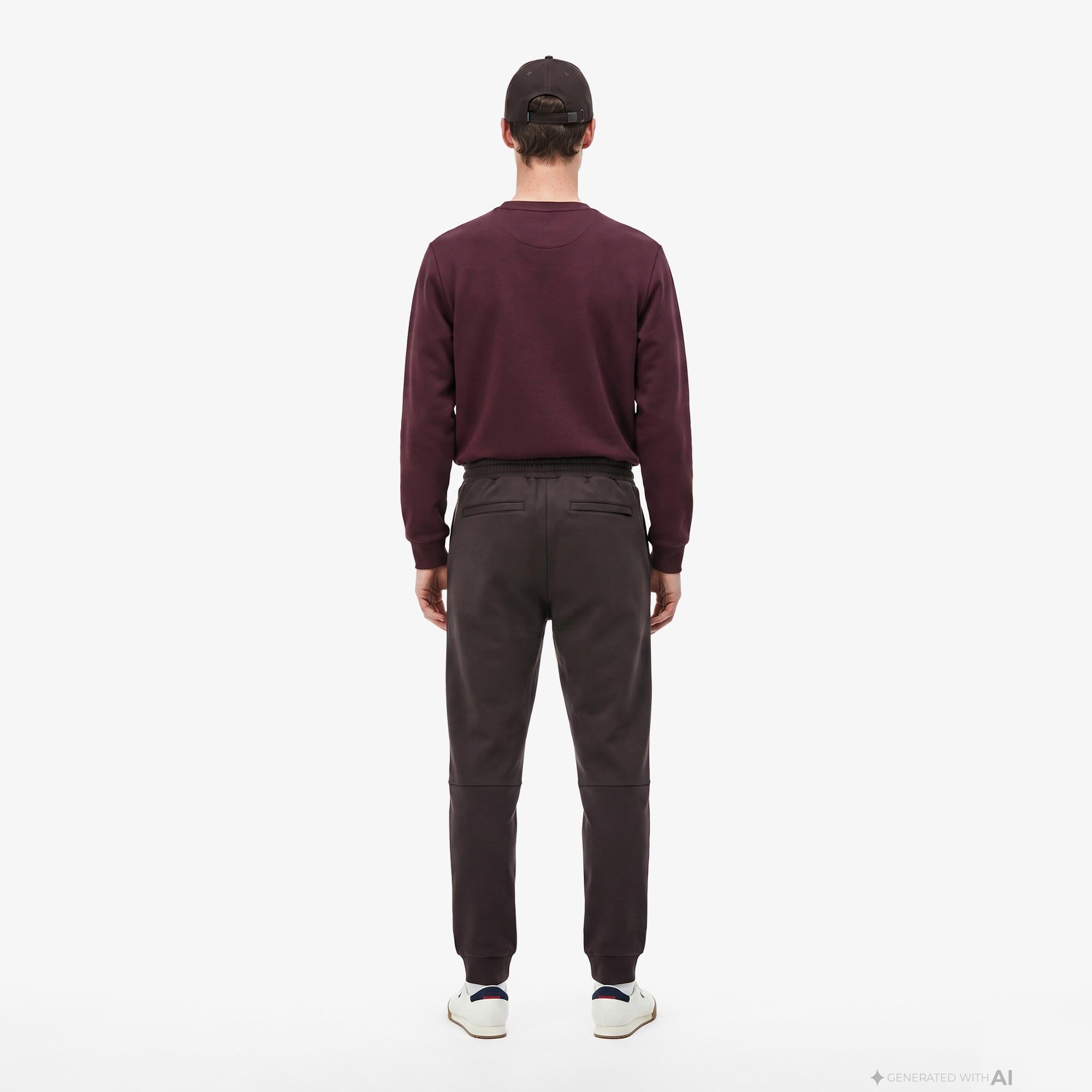 Erkek Slim Fit Kahverengi Eşofman Altı