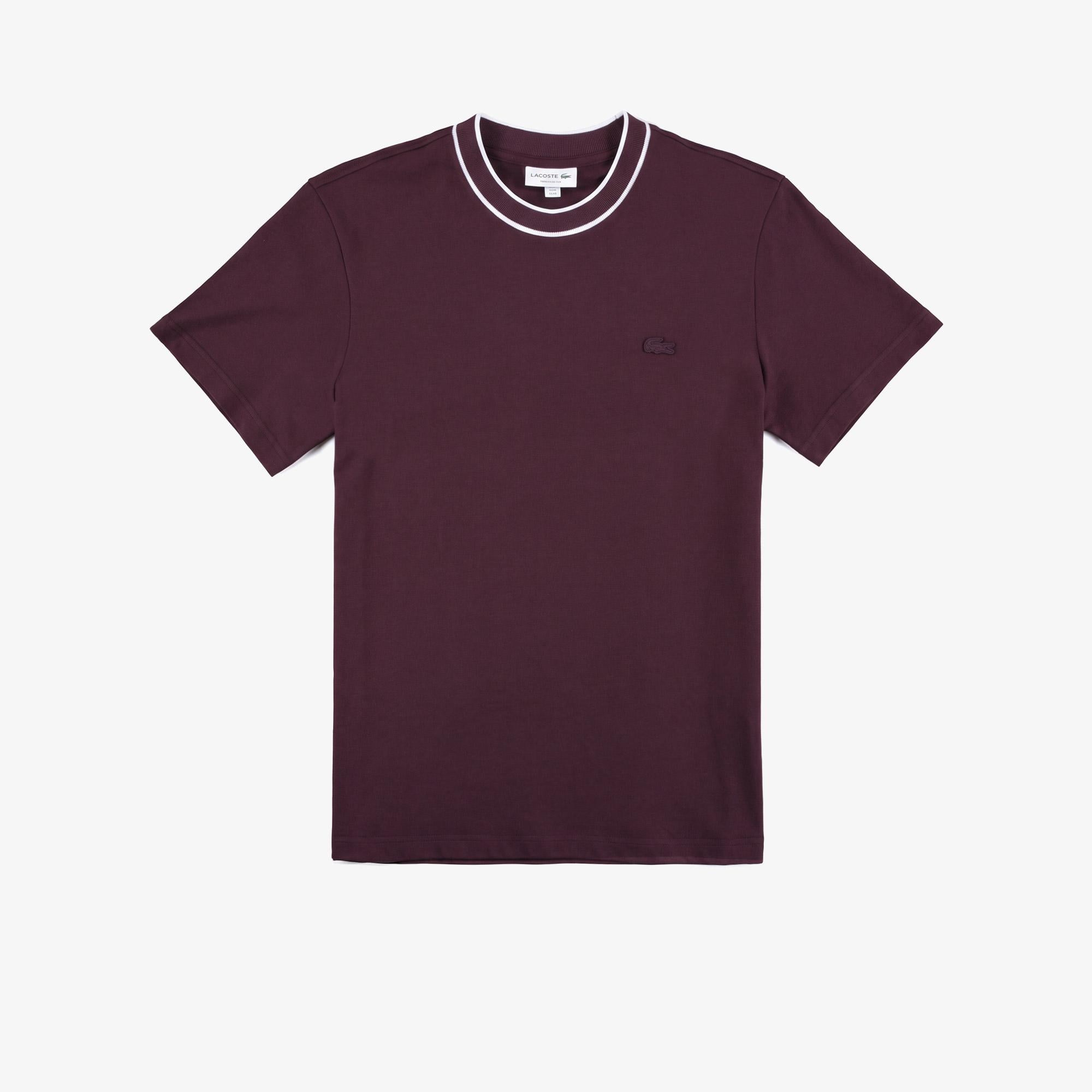 Erkek Regular Fit Bisiklet Yaka Bordo T-Shirt