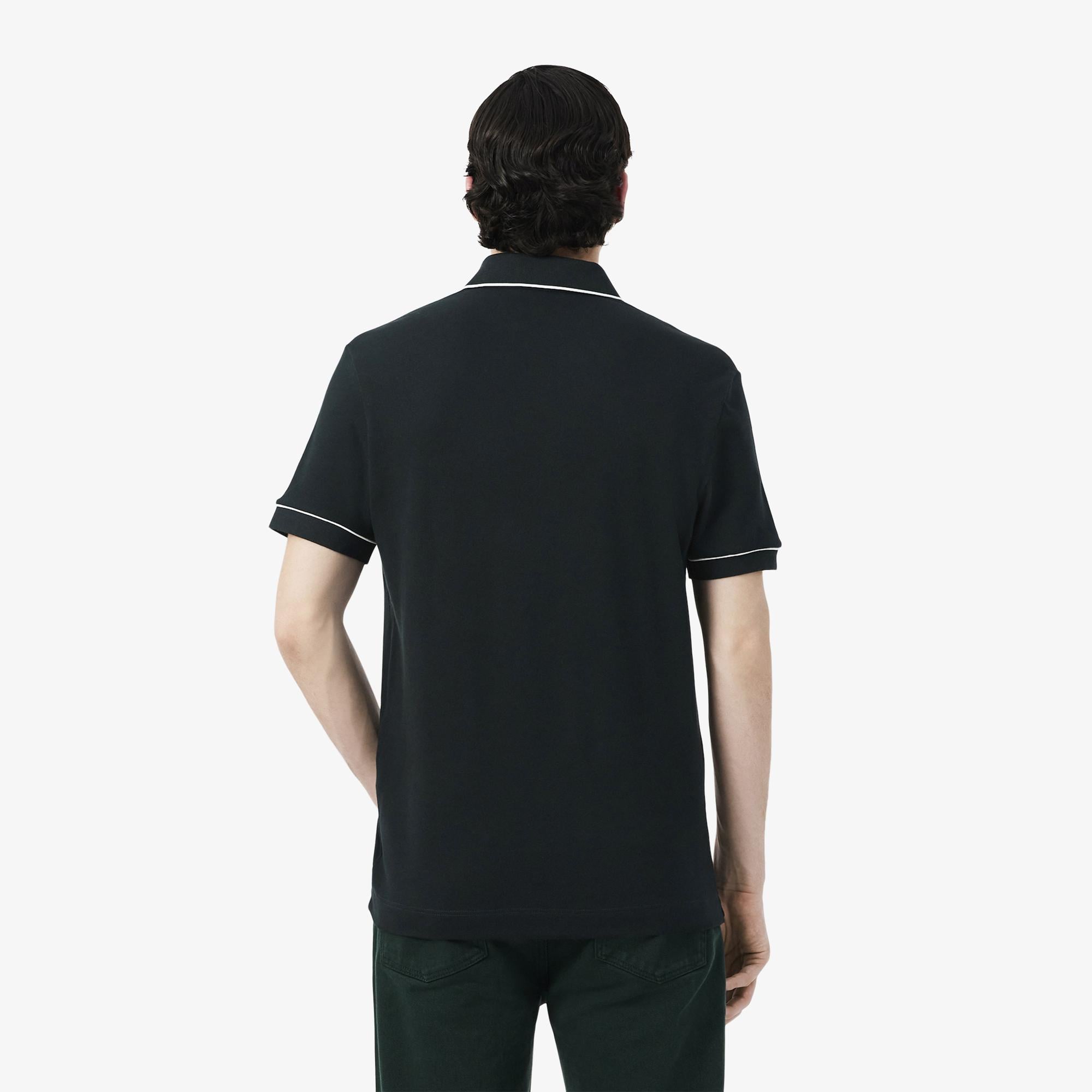 Erkek Regular Fit Organik Pamuk Koyu Yeşil Paris Polo