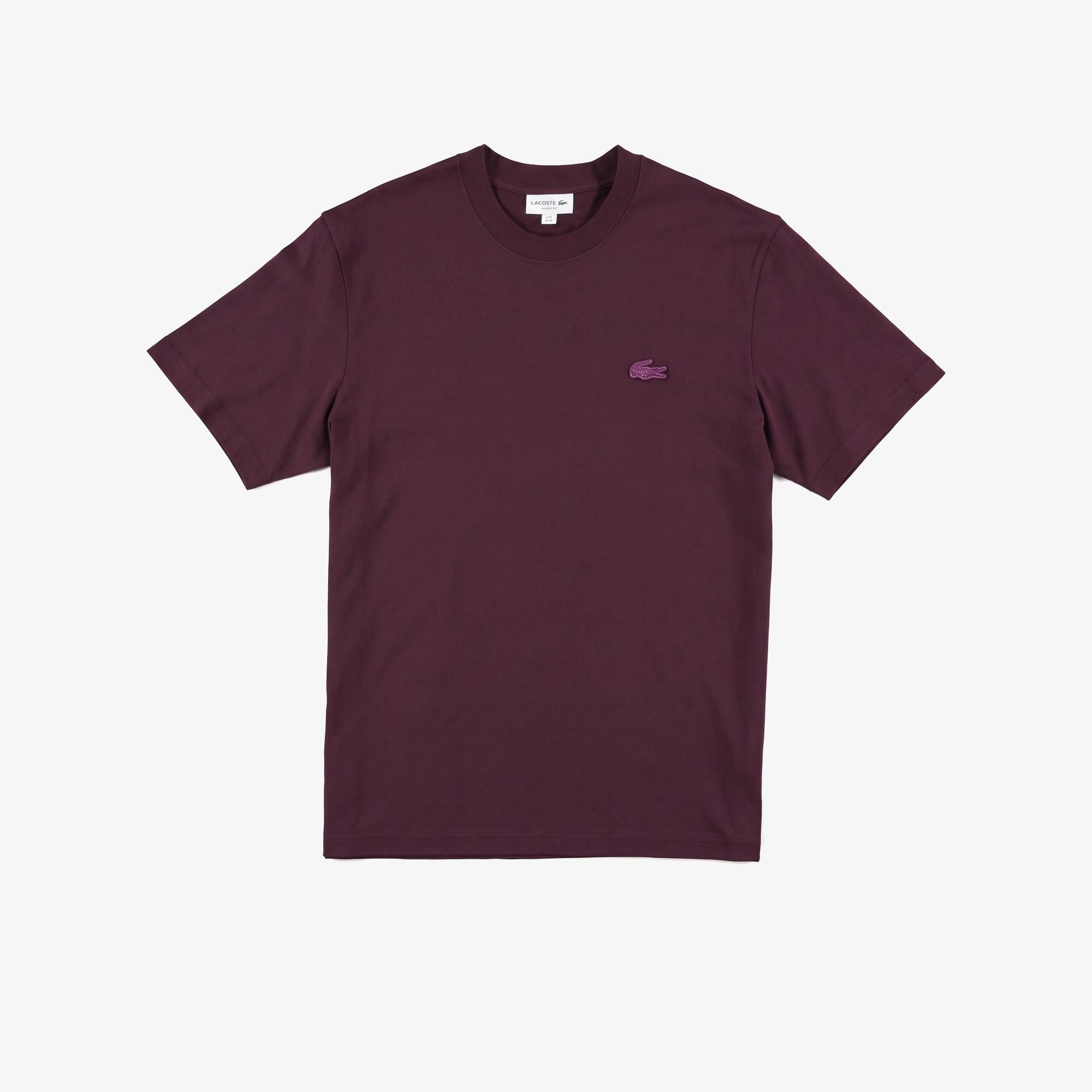 Erkek Classic Fit Bisiklet Yaka Bordo T-Shirt