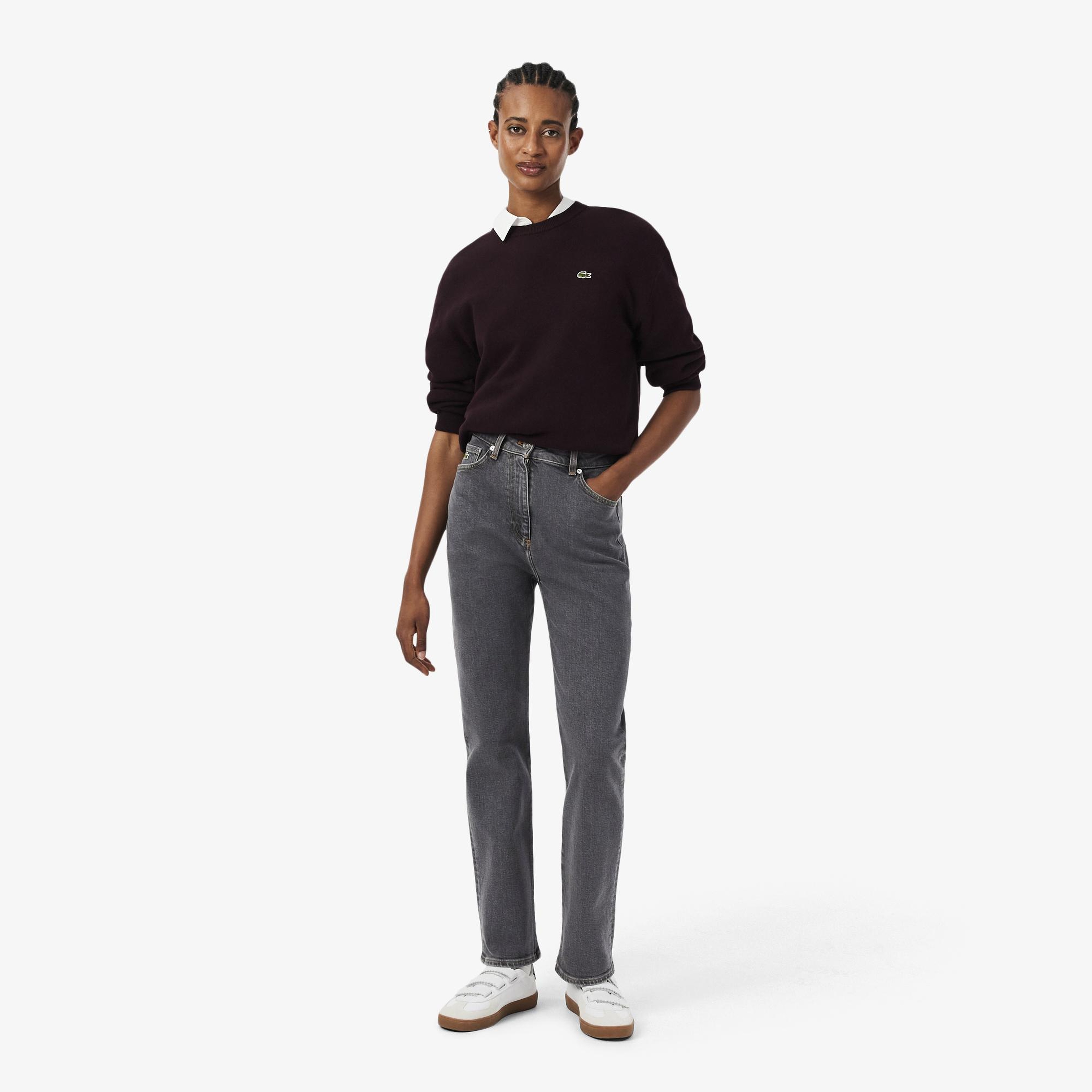 Kadın Straight Fit Lacivert Jean Pantolon