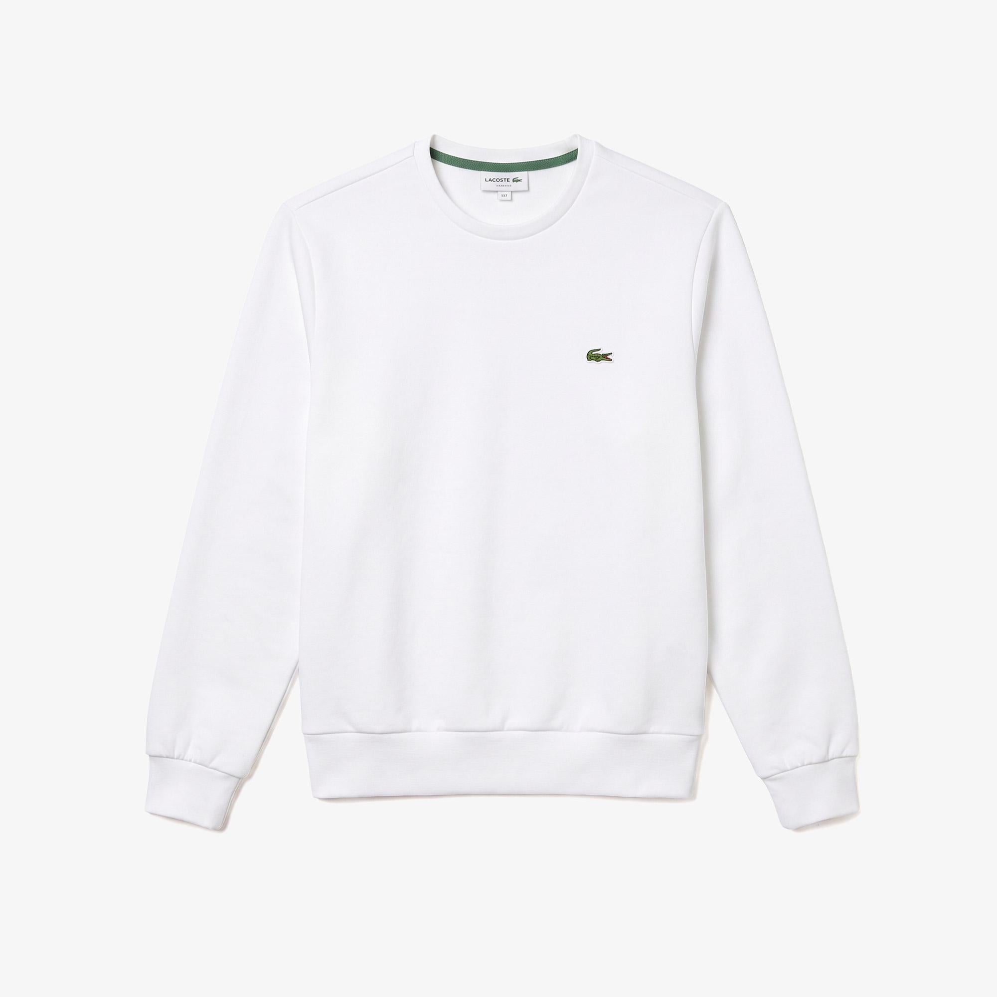 Erkek Classic Fit Bisiklet Yaka Beyaz Sweatshirt
