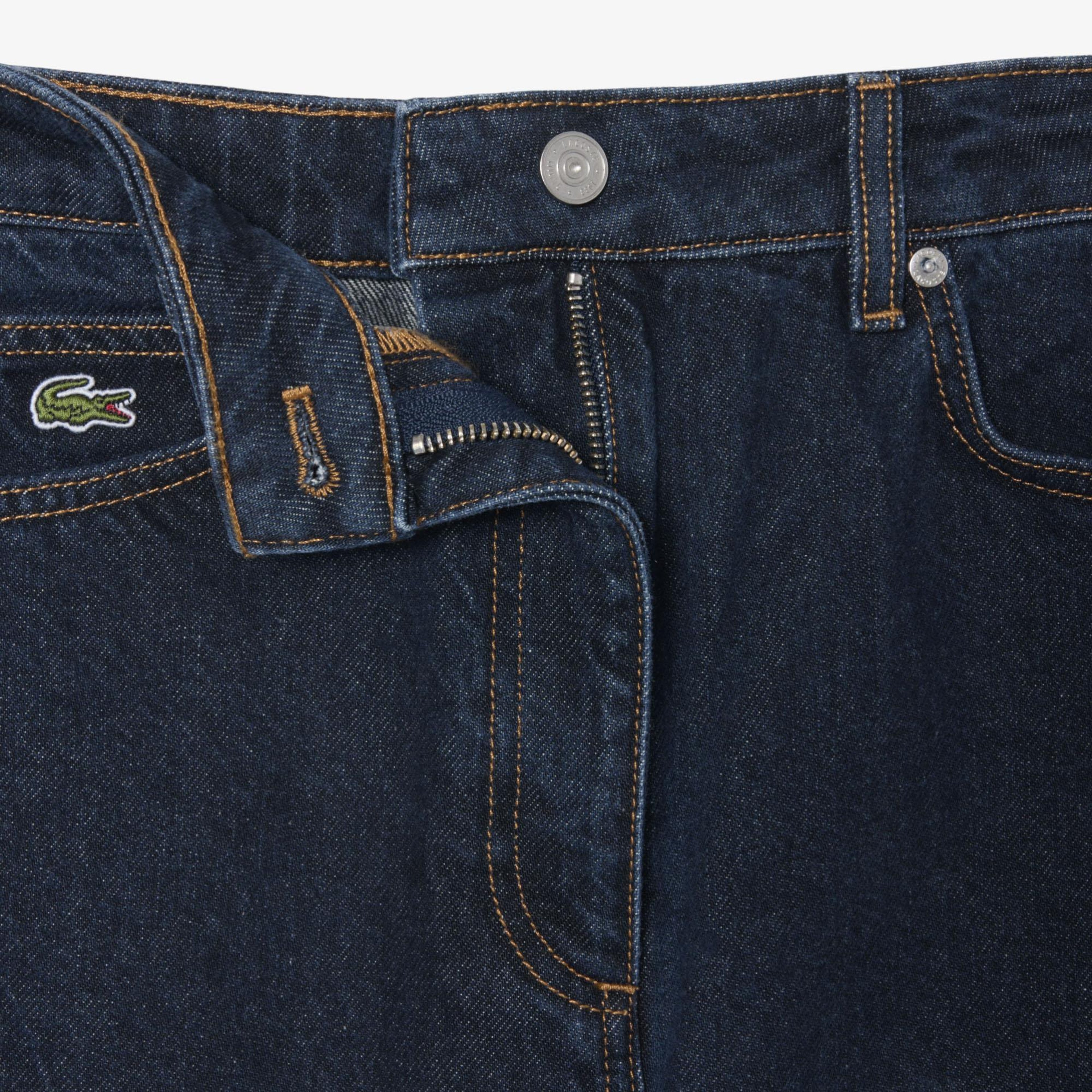 Kadın Wide Leg Lacivert Jean Pantolon