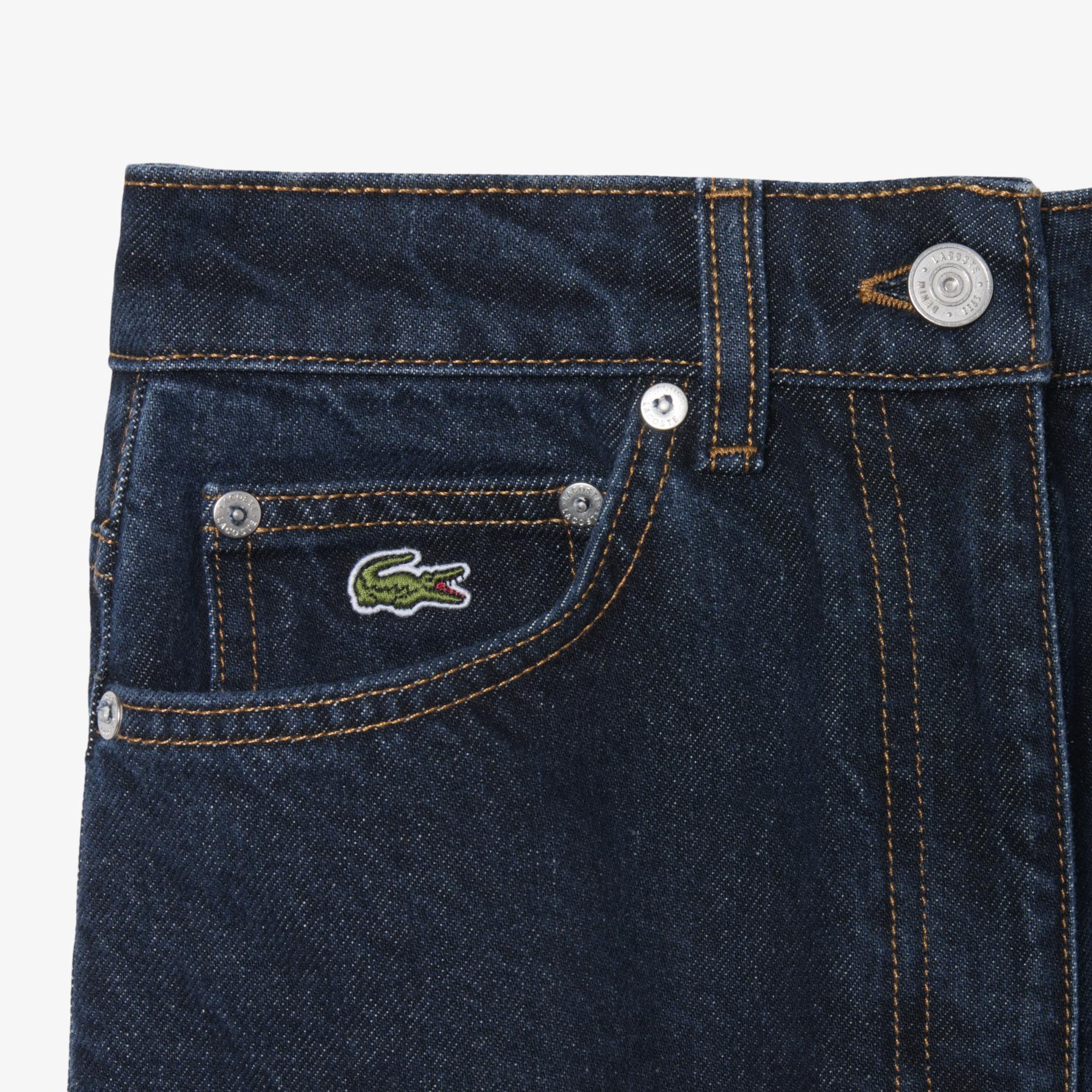 Kadın Wide Leg Lacivert Jean Pantolon