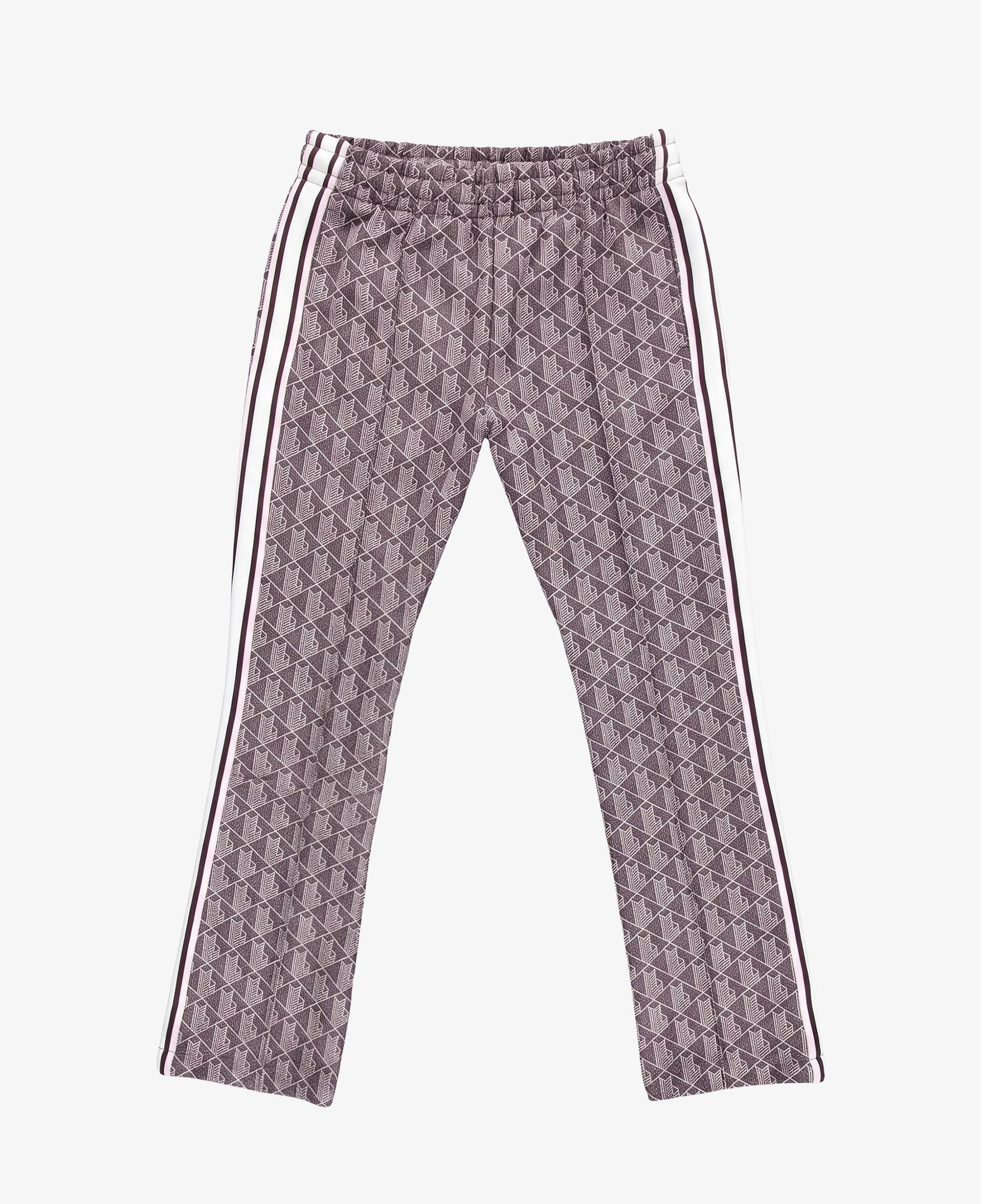 Kadın Flare Fit Monogram Bordo Eşofman Altı