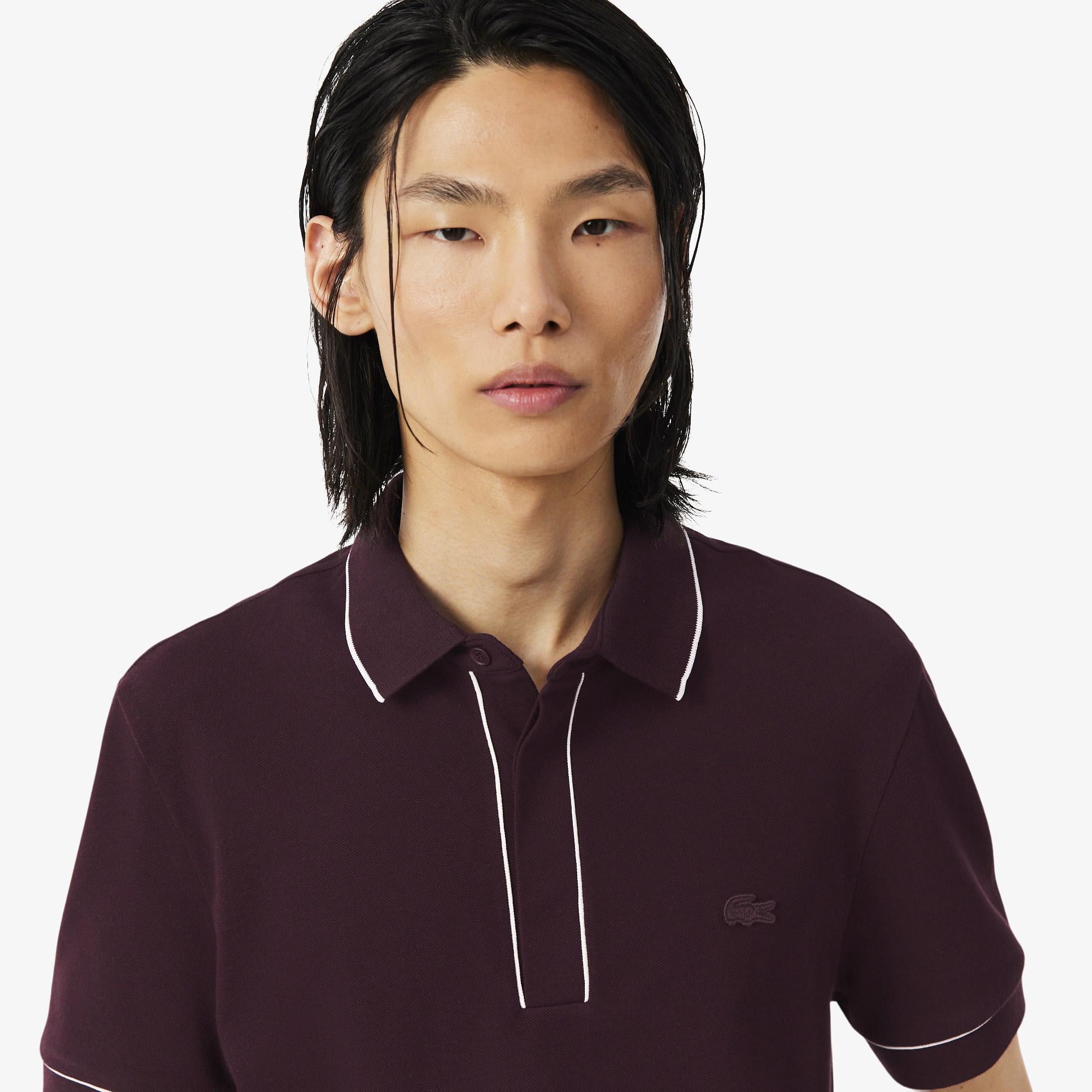 Erkek Regular Fit Organik Pamuk Bordo Paris Polo