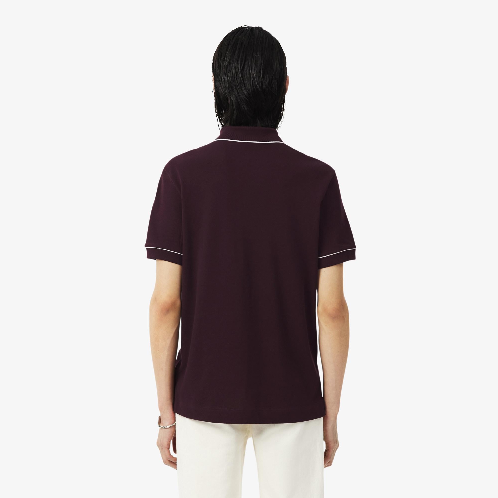 Erkek Regular Fit Organik Pamuk Bordo Paris Polo