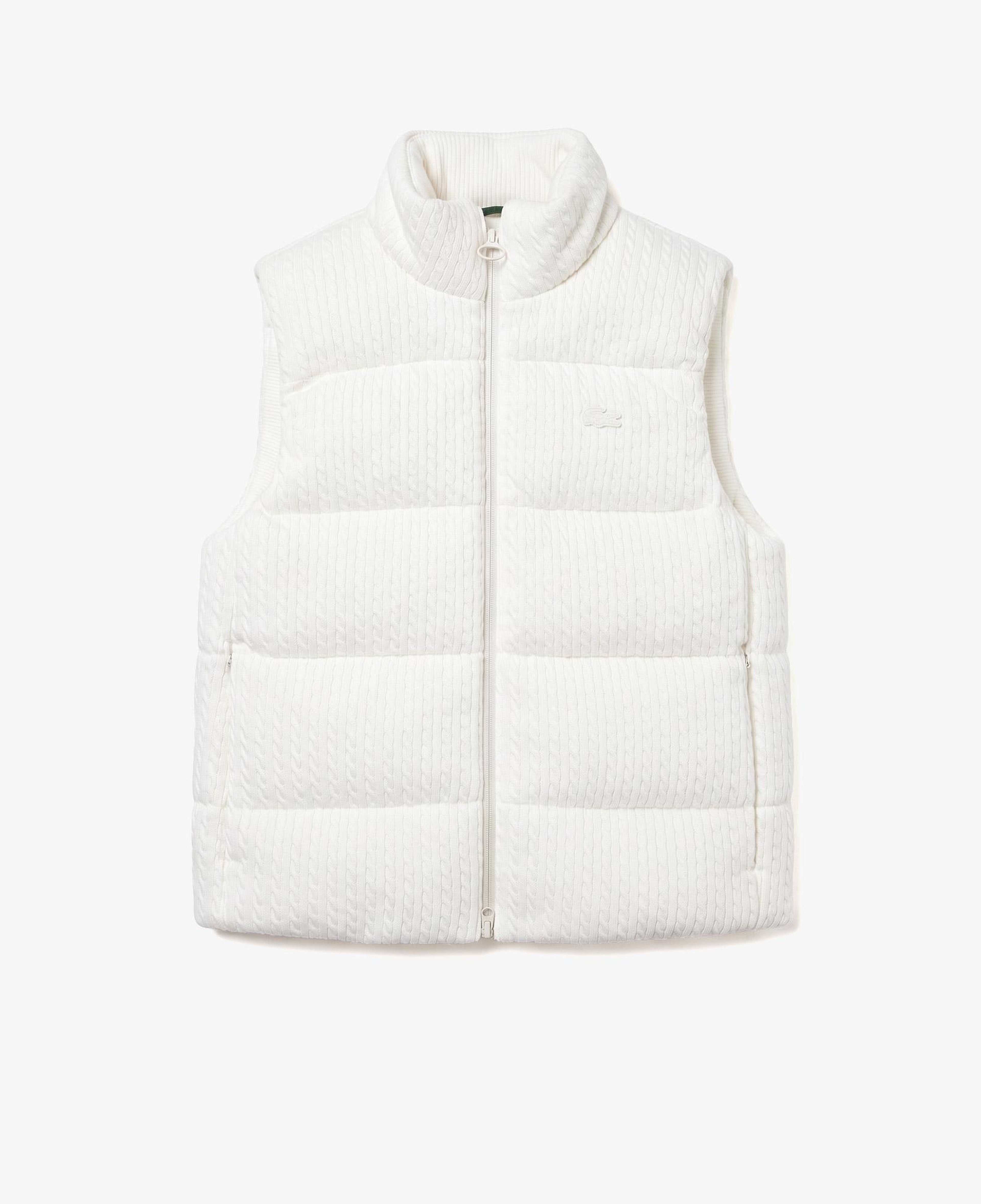Kadın Relaxed Fit Dik Yaka Beyaz Yelek
