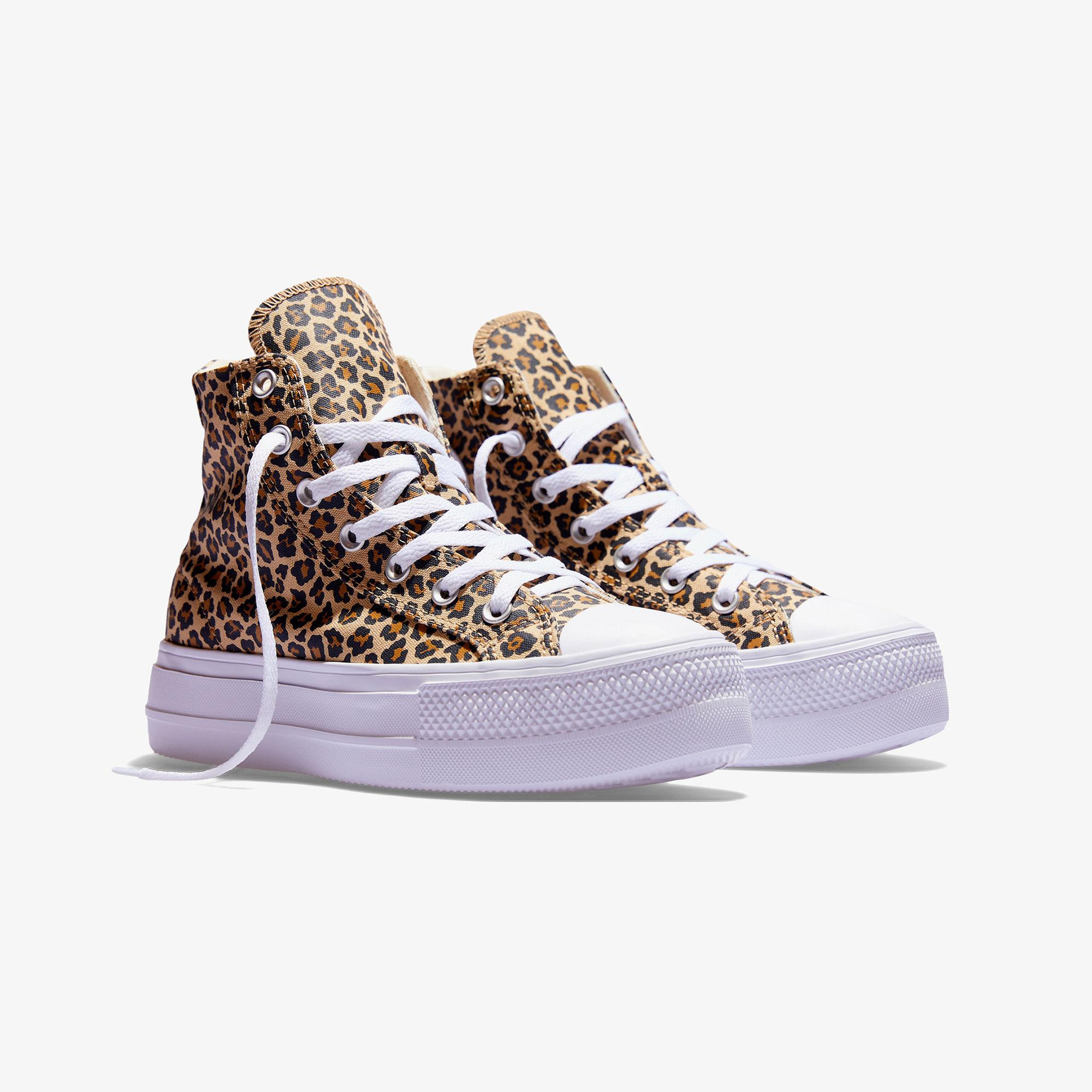 Converse Chuck Taylor All Star Day One Platform Desenli Kahverengi Sneaker