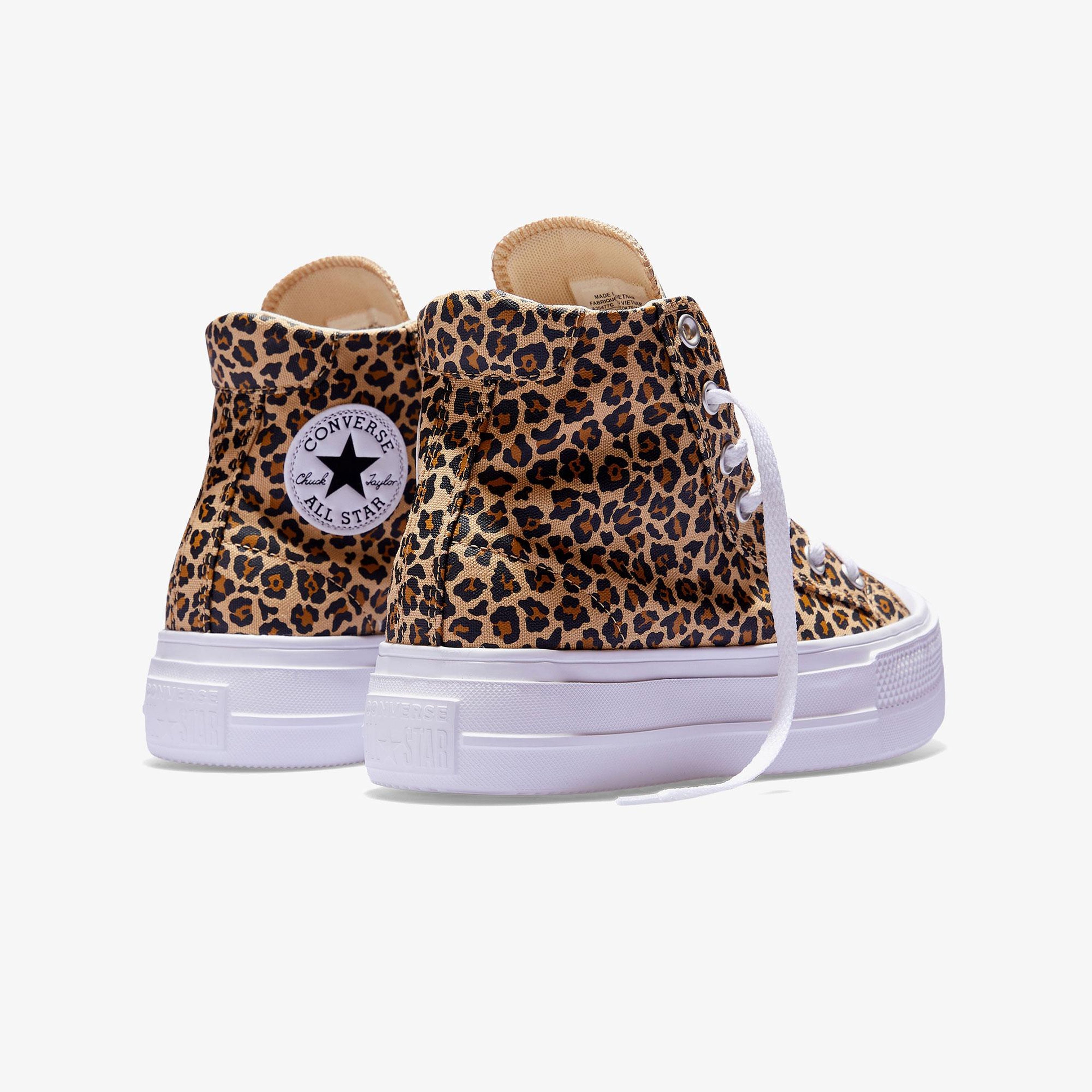 Converse Chuck Taylor All Star Day One Platform Desenli Kahverengi Sneaker