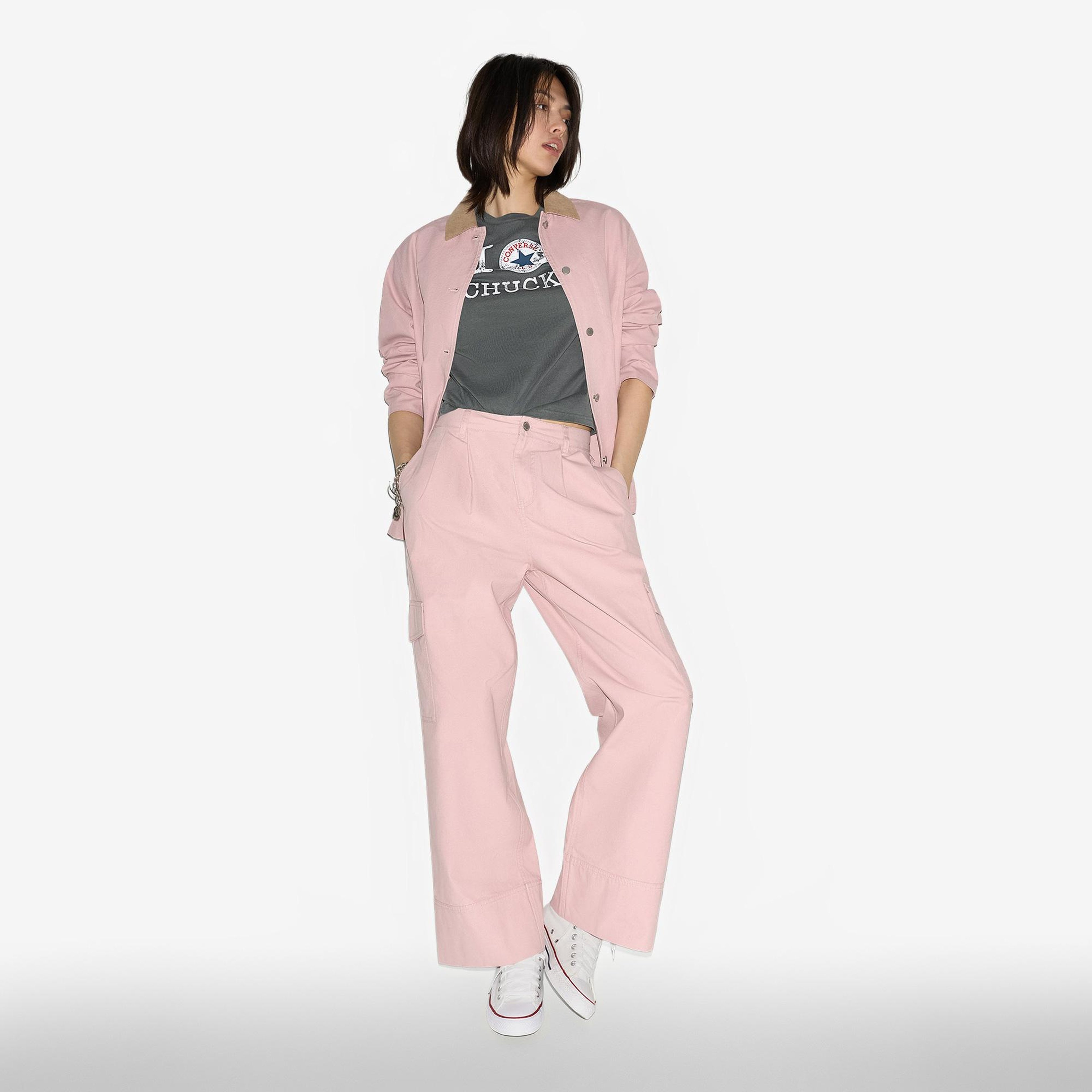 Converse Kadın Pembe Kargo Pantolon