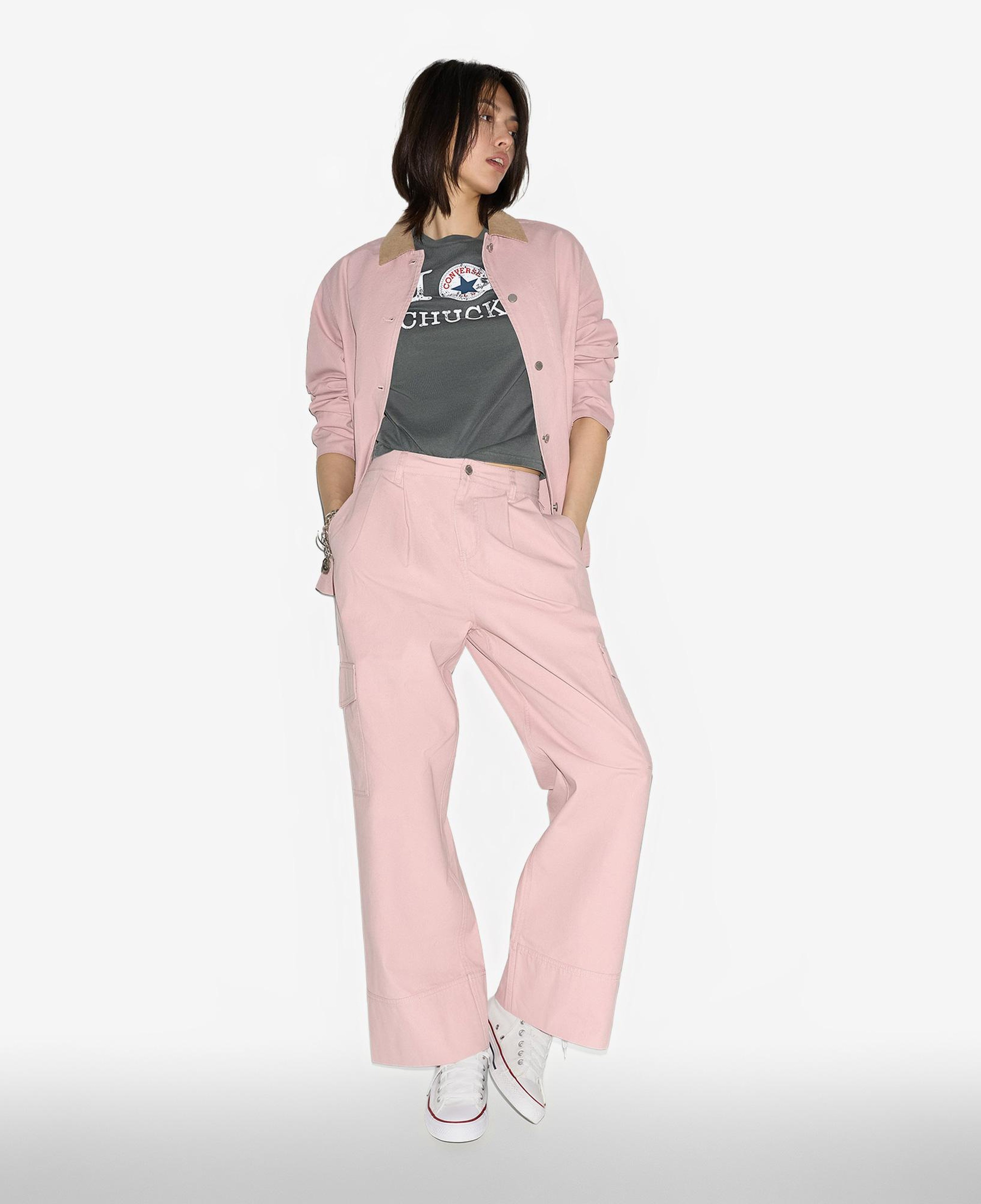 Converse Kadın Pembe Kargo Pantolon
