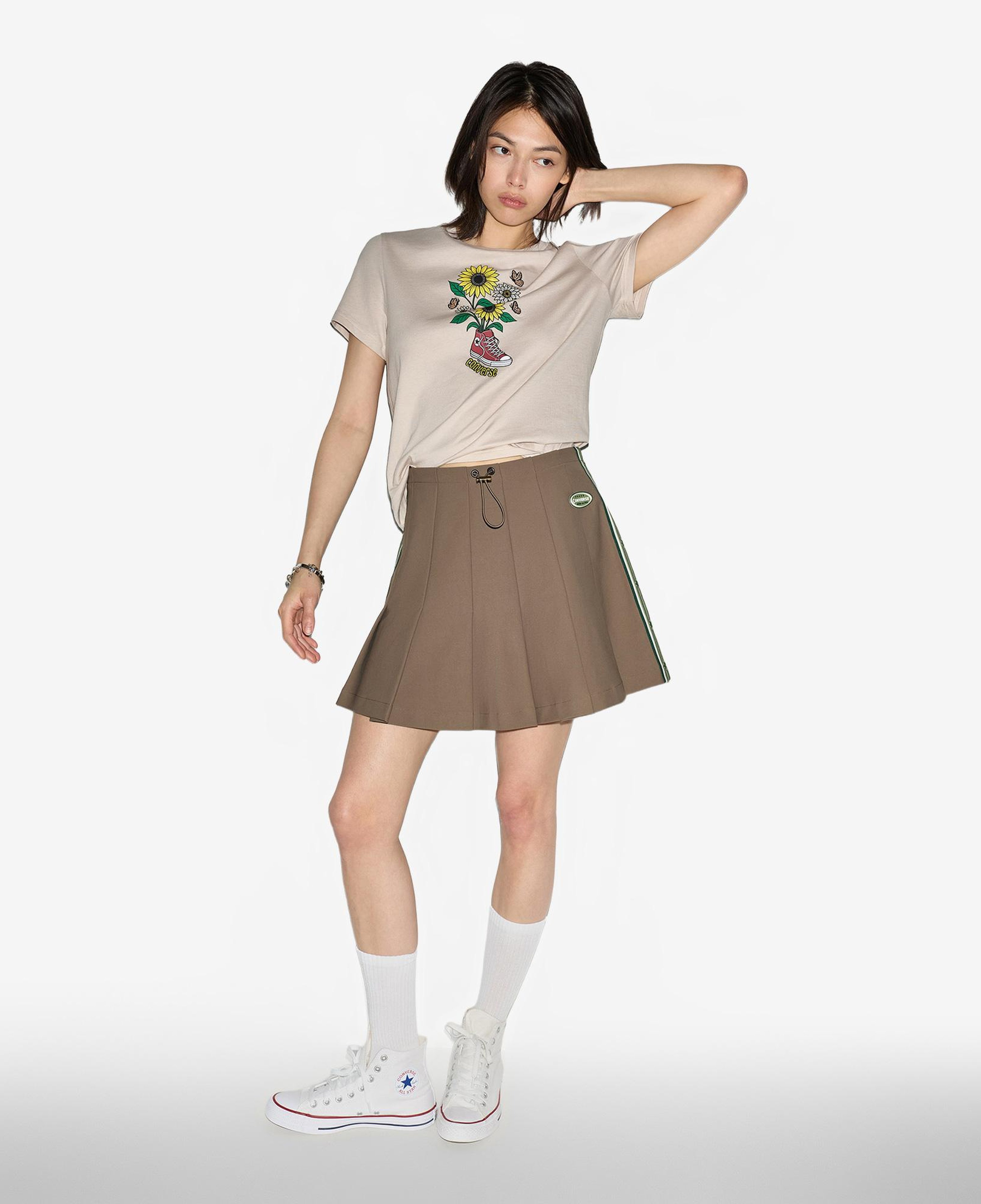 Converse Retro Kadın Pileli Bej Etek
