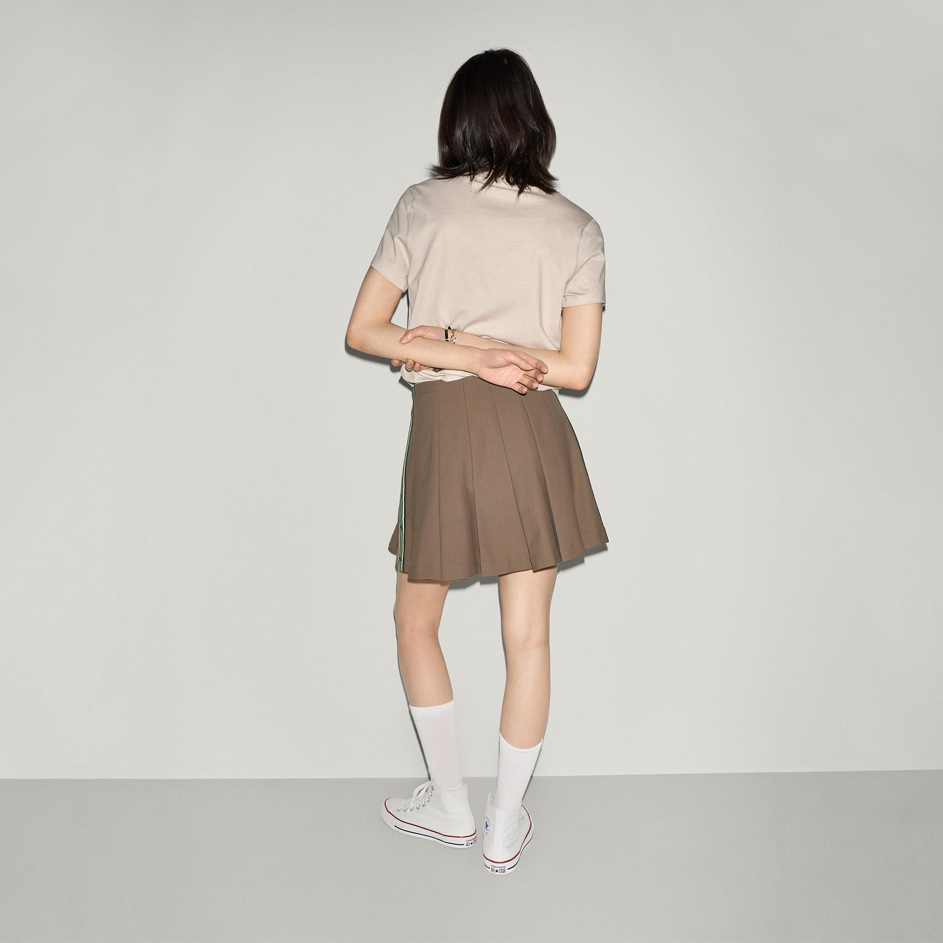 Converse Retro Kadın Pileli Bej Etek