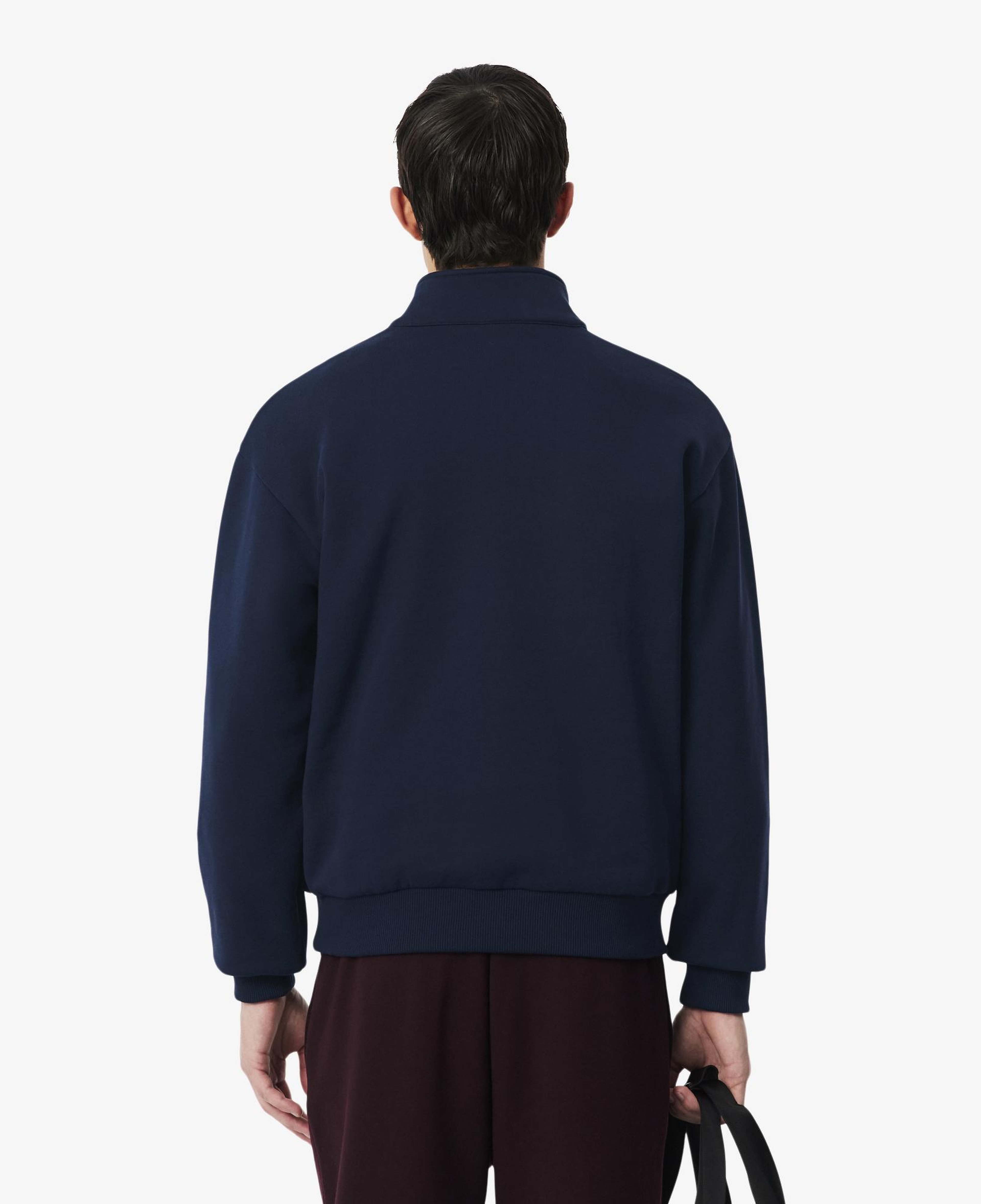 Erkek Classic Fit Yarım Fermuarlı Lacivert Sweatshirt