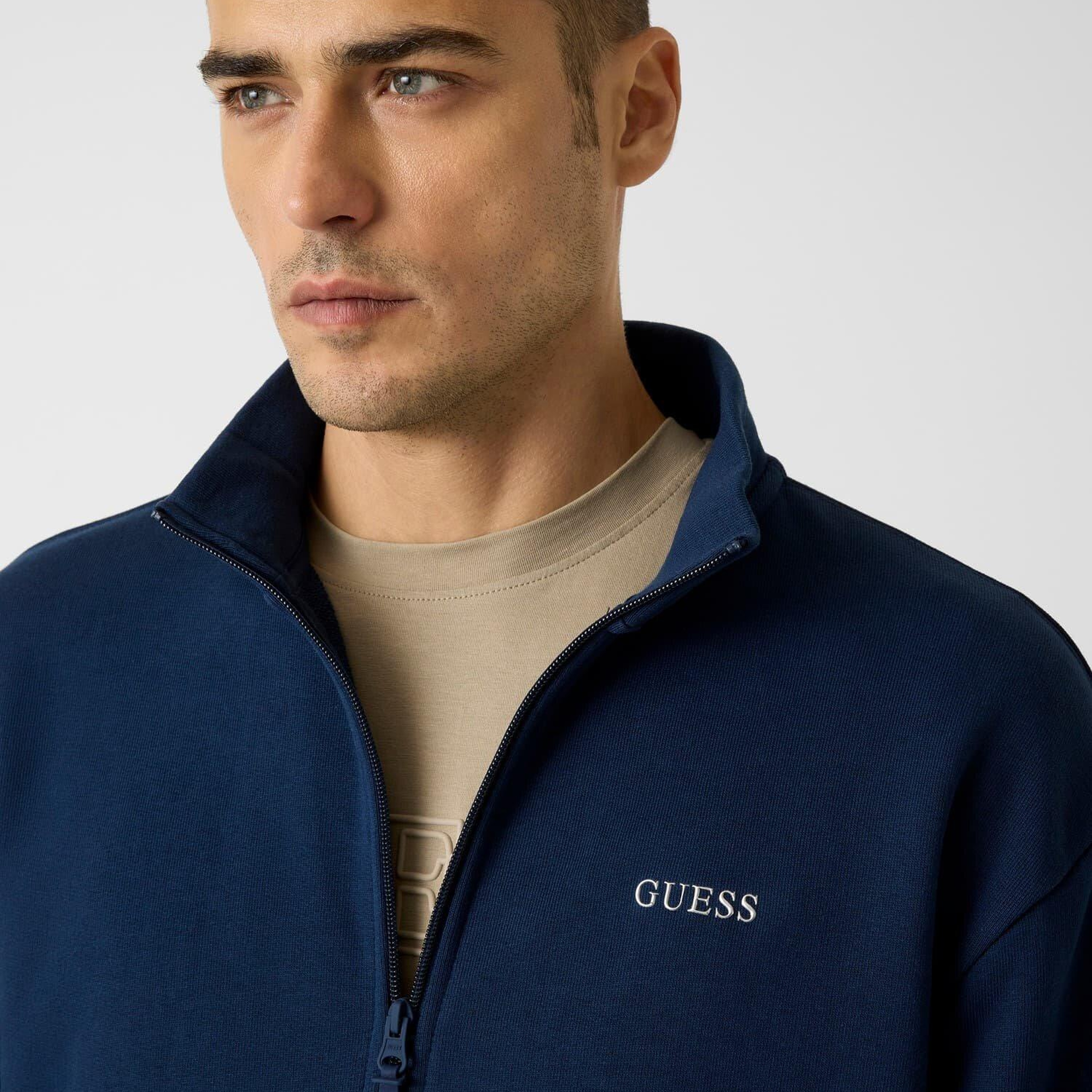 Tam Fermuarlı Sweatshirt