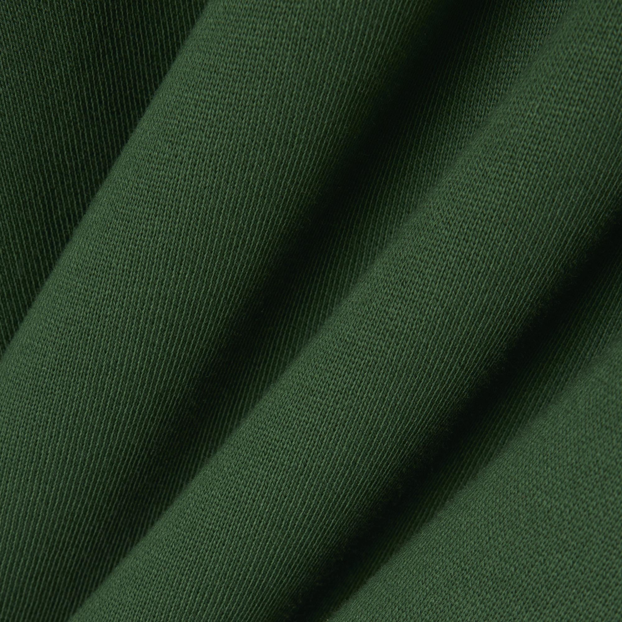 Erkek Classic Fit Yarım Fermuarlı Koyu Yeşil Sweatshirt