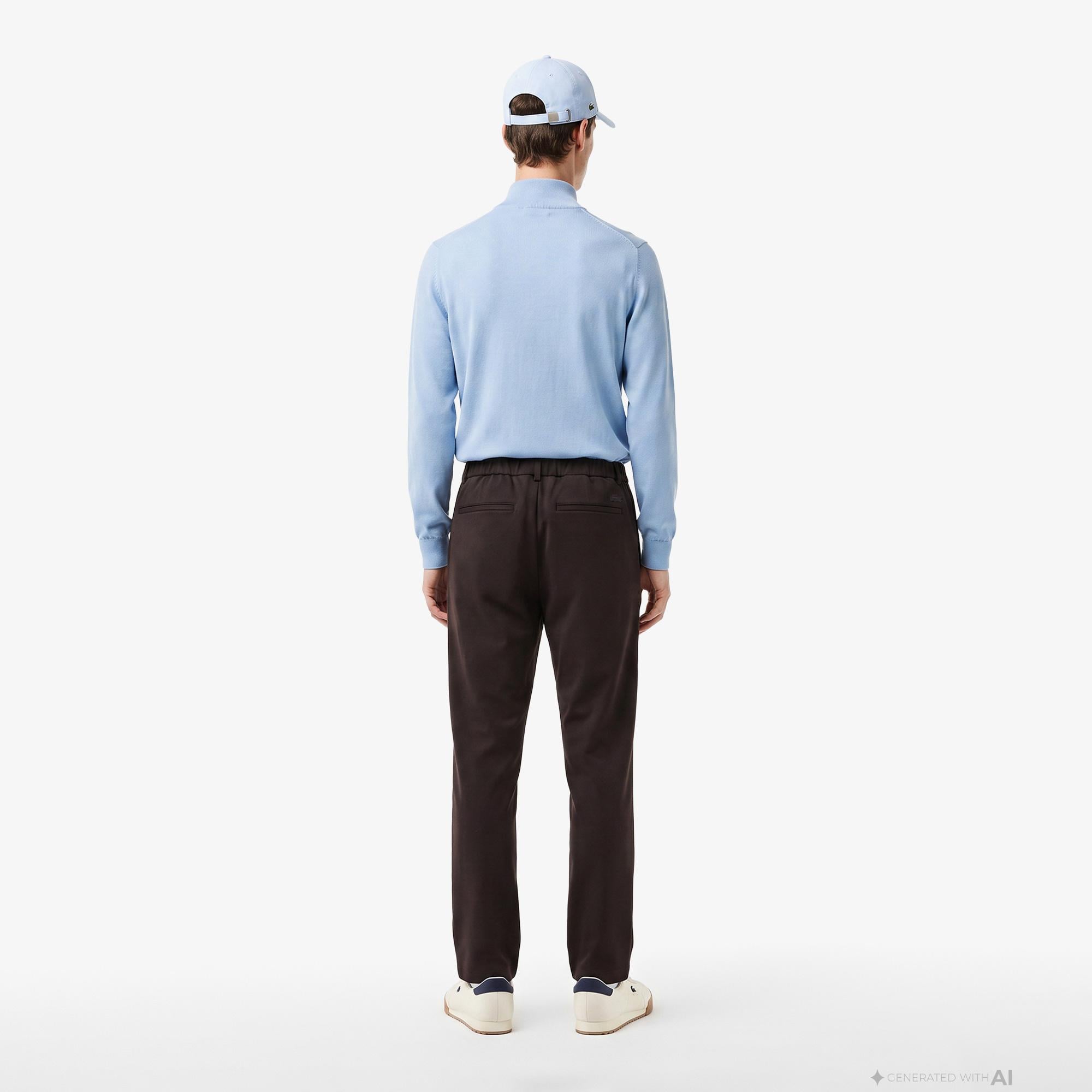 Erkek Regular Fit Kahverengi Chino Pantolon