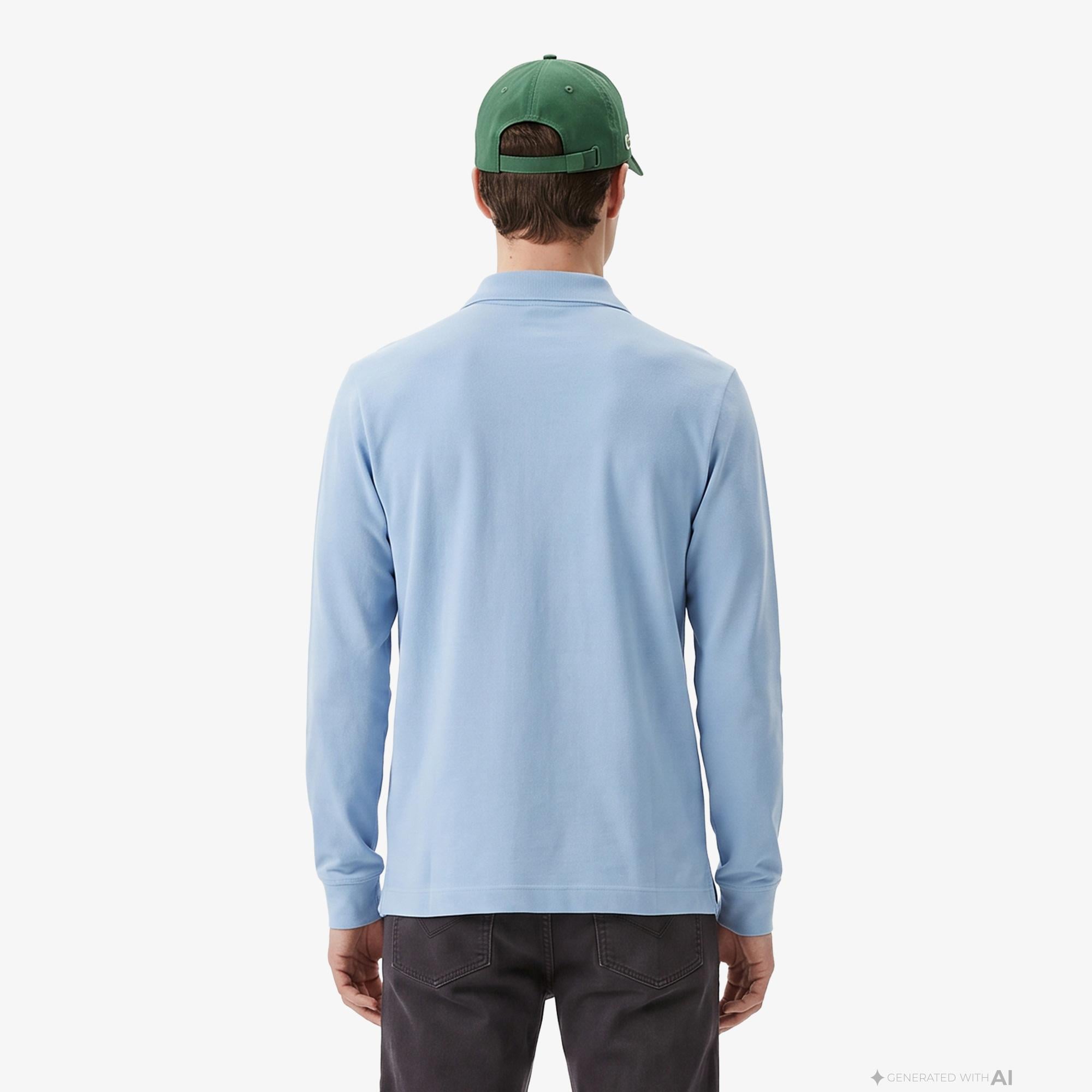 Erkek Regular Fit Uzun Kollu Gri Paris Polo