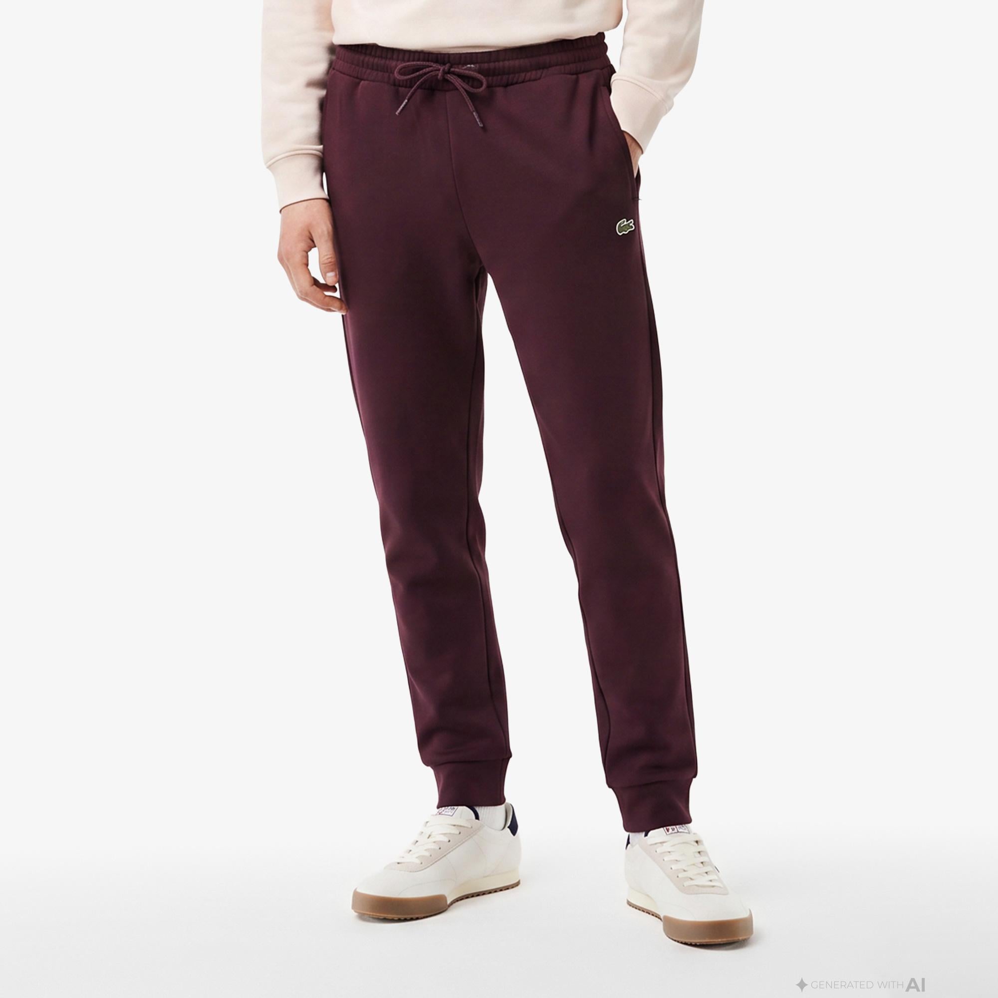 Erkek Slim Fit Bordo Eşofman Altı