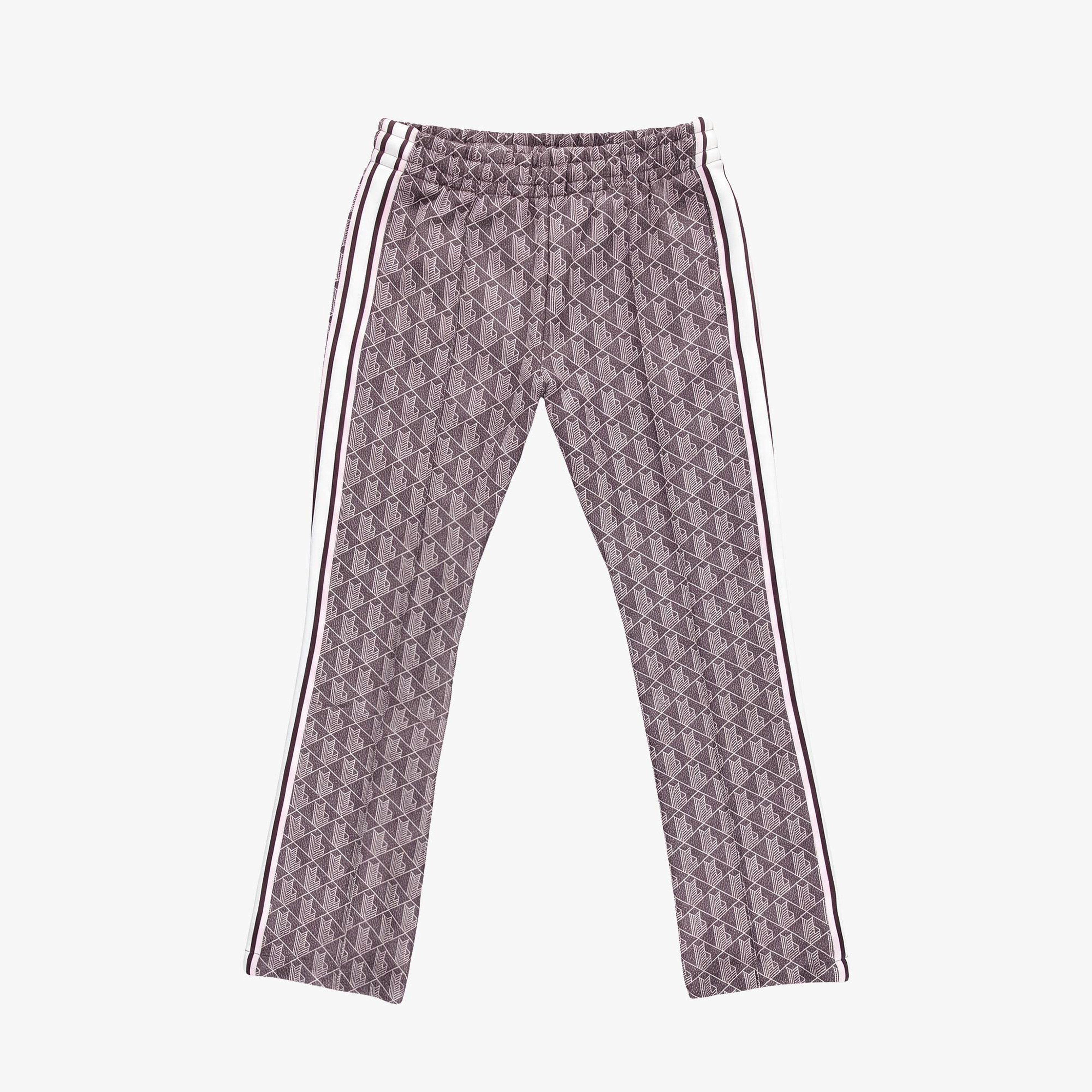 Kadın Flare Fit Monogram Bordo Eşofman Altı