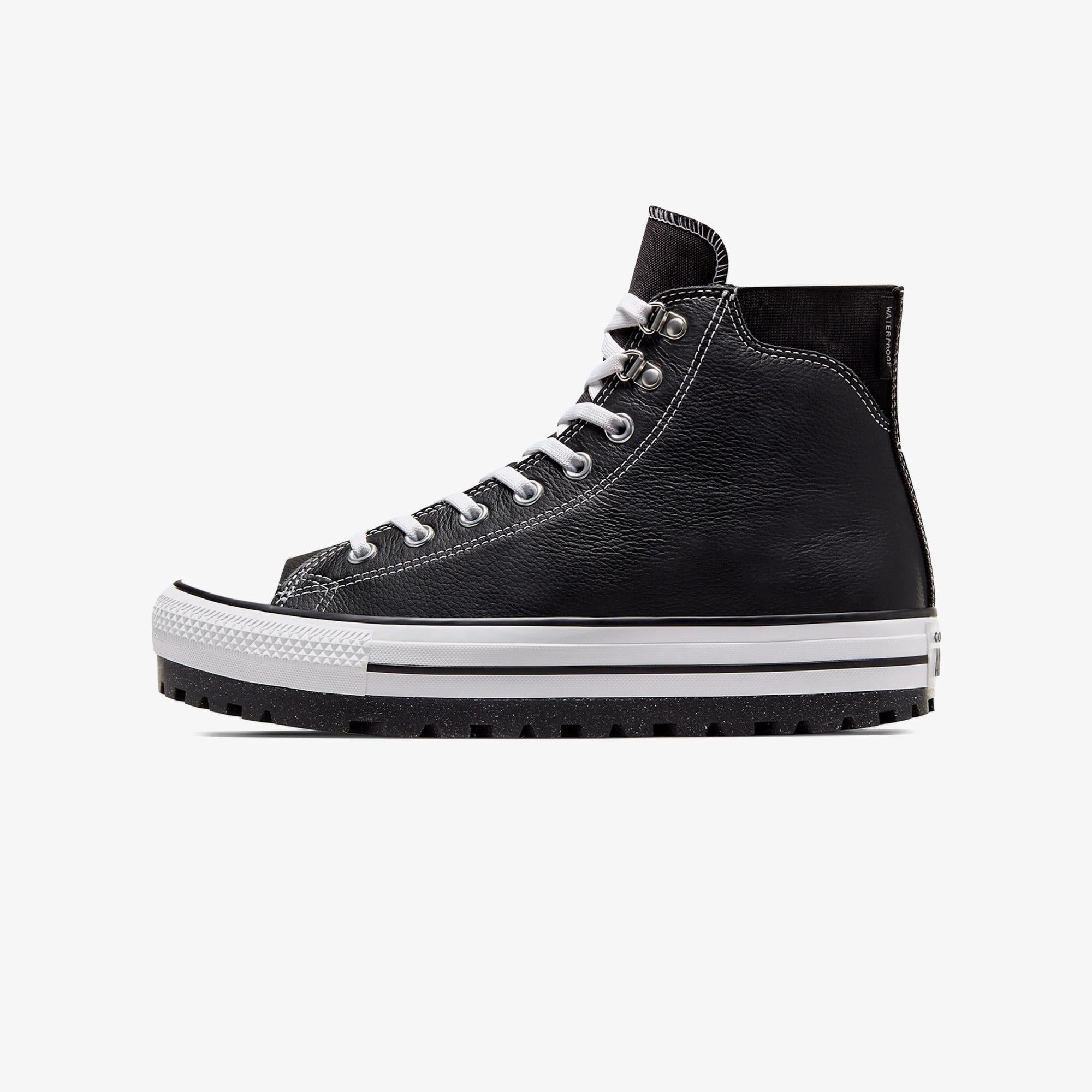 Converse Chuck Taylor All Star City Trek Unisex Siyah Deri Su Geçirmez Bot