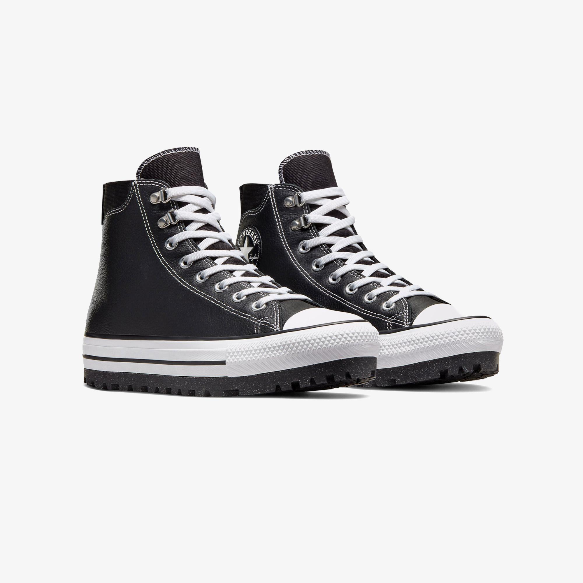 Converse Chuck Taylor All Star City Trek Unisex Siyah Deri Su Geçirmez Bot