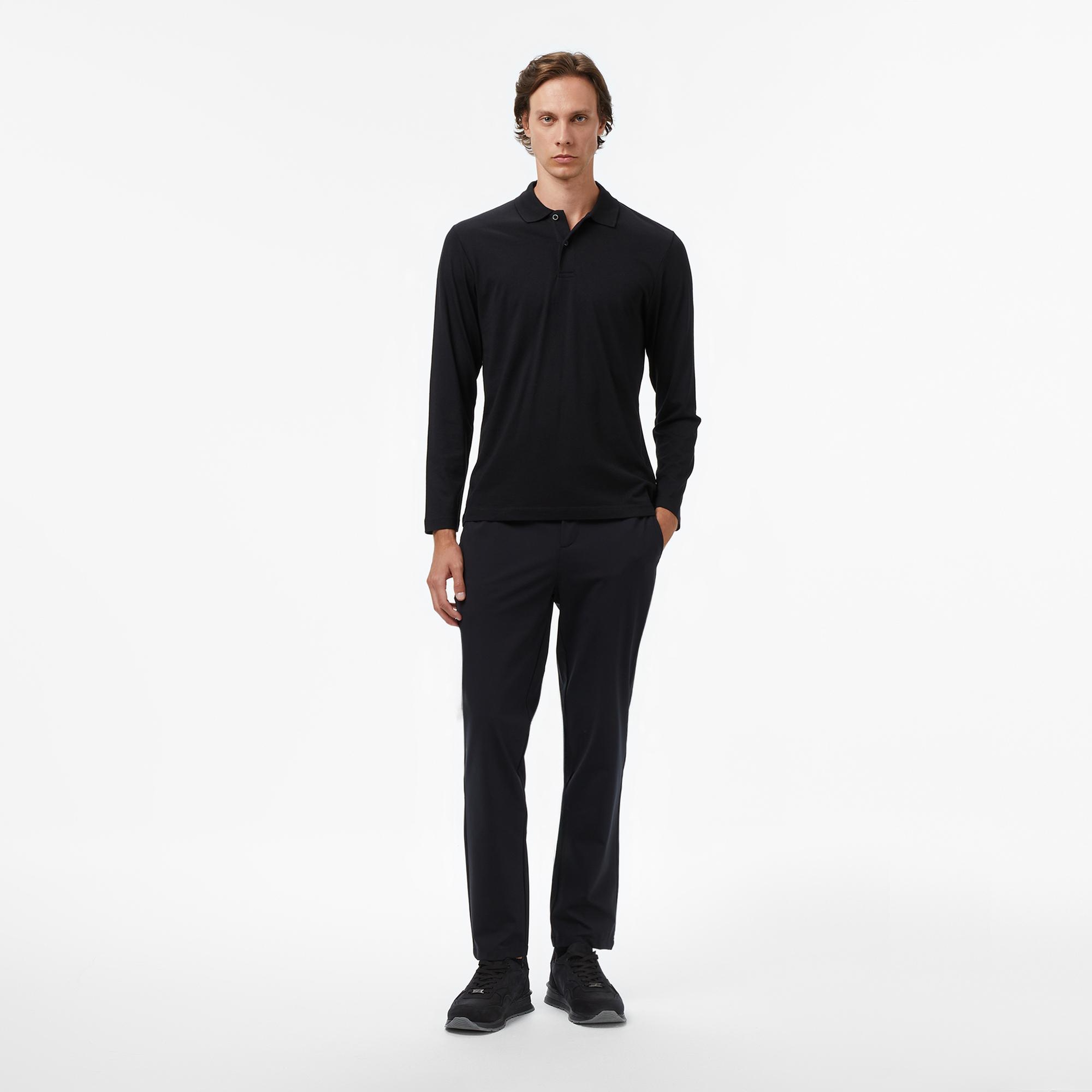 Nautica Erkek Siyah Classic Fit Polo Yaka T-Shirt