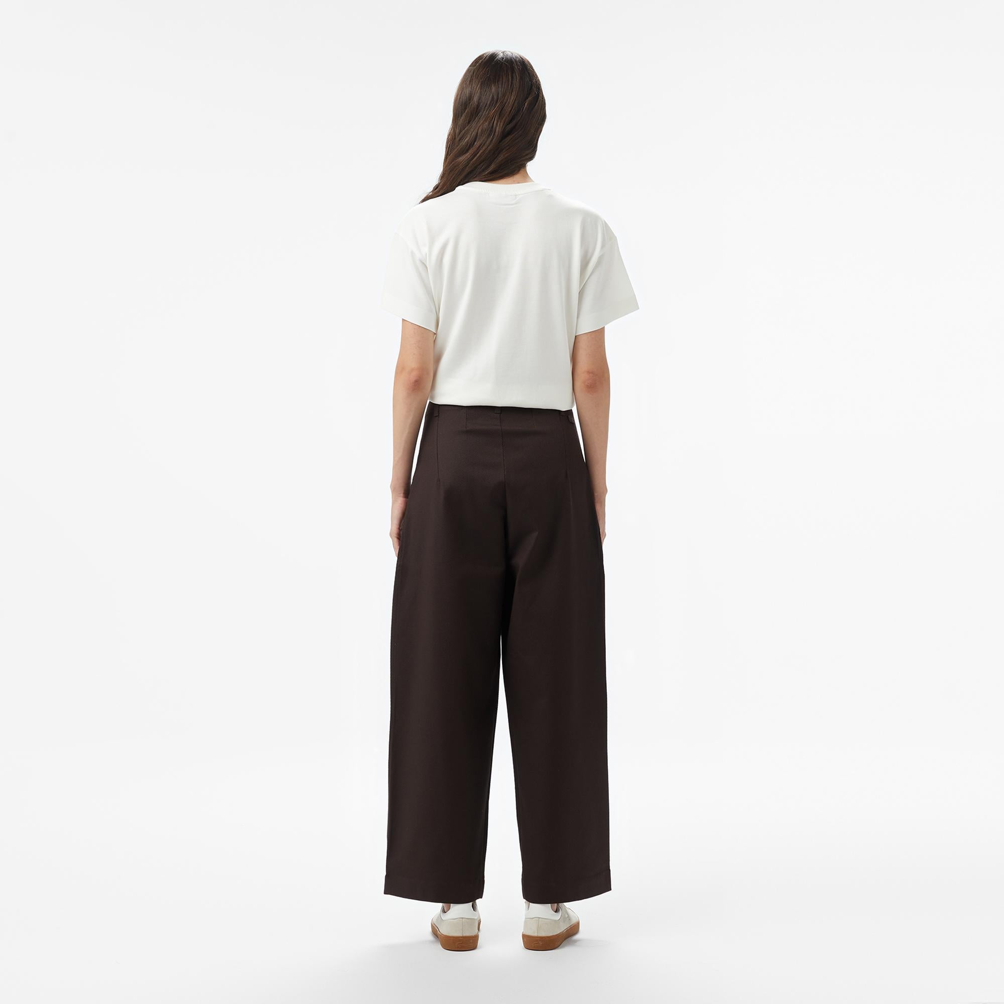 Kadın Relaxed Fit Kahverengi Chino Pantolon