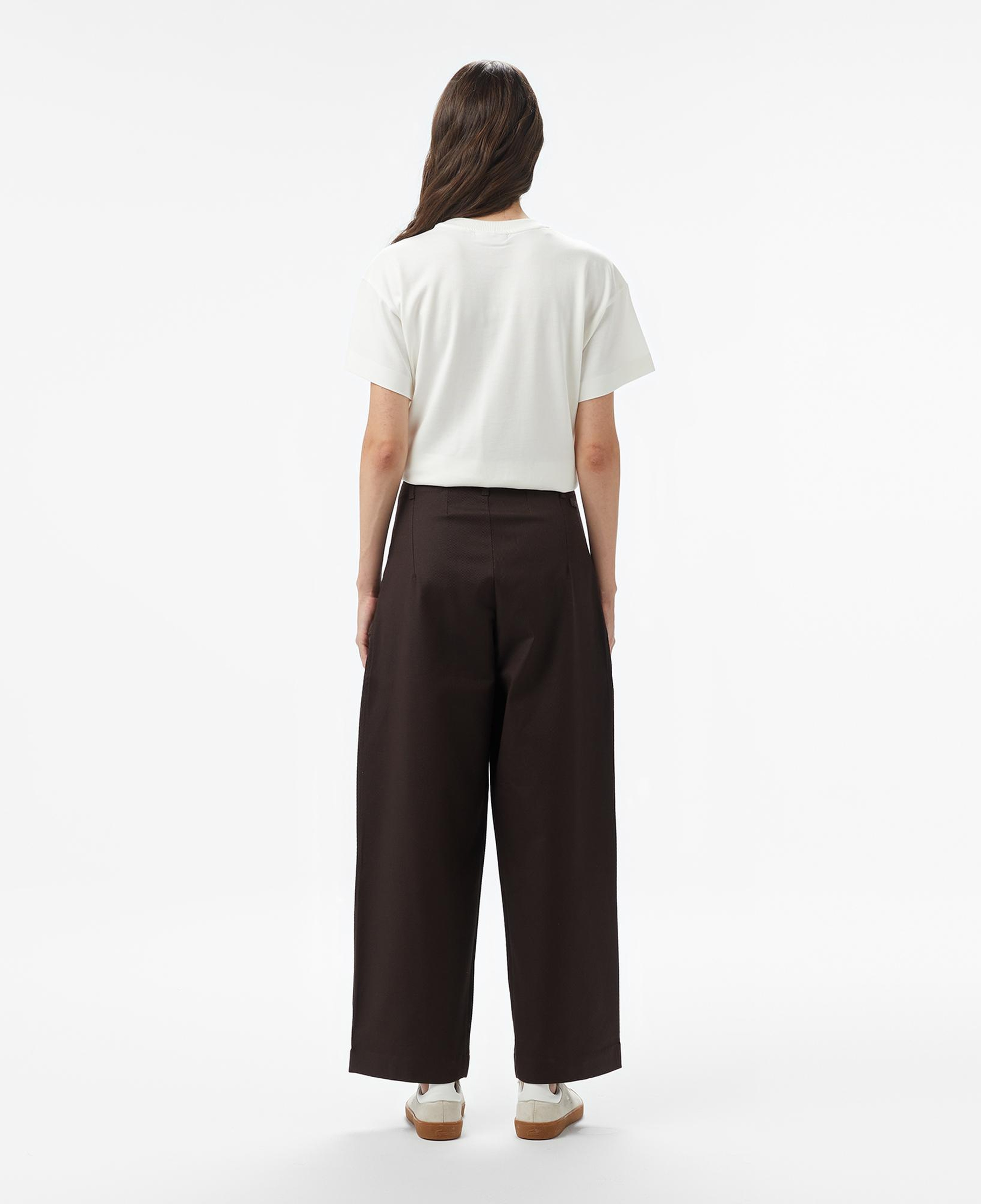 Kadın Relaxed Fit Kahverengi Chino Pantolon