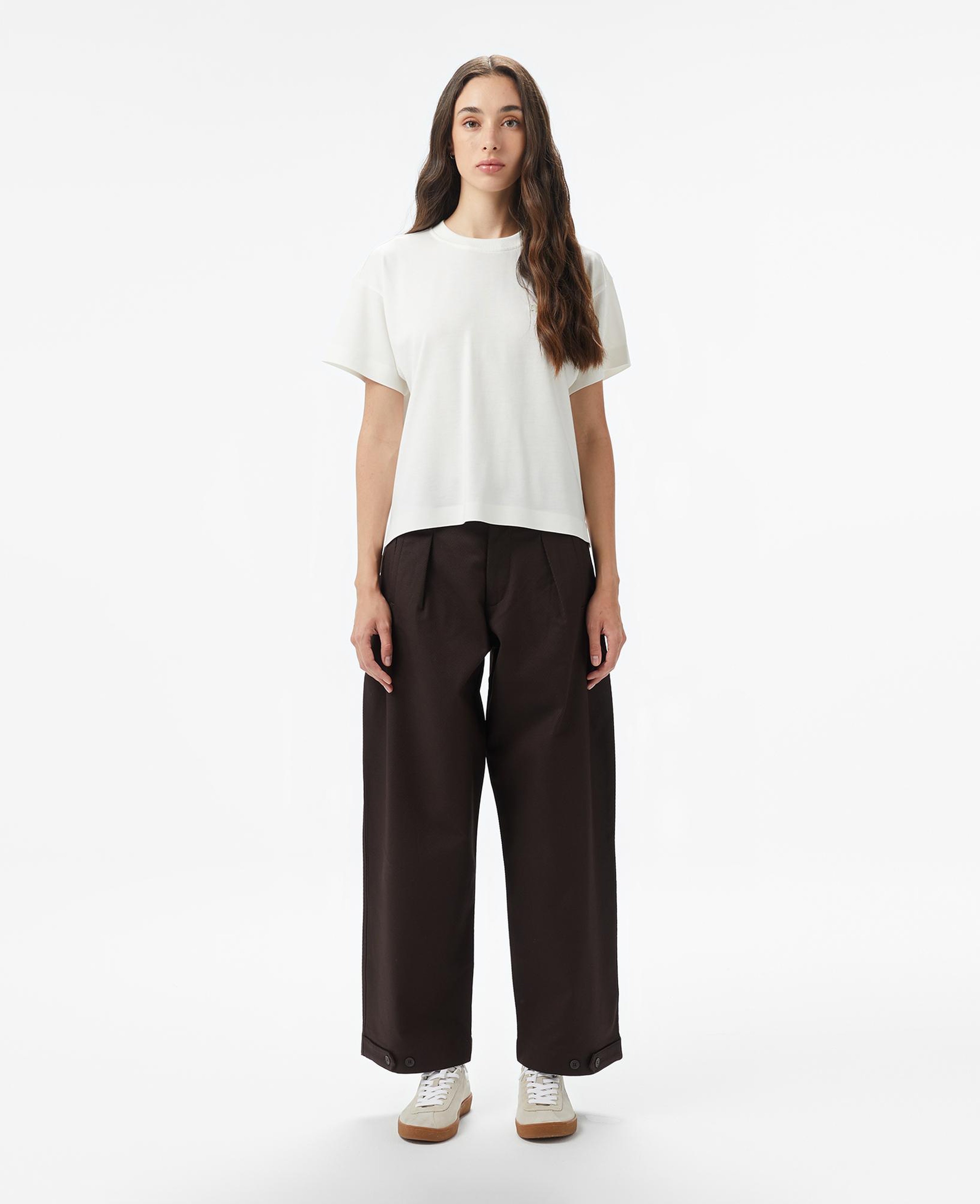 Kadın Relaxed Fit Kahverengi Chino Pantolon