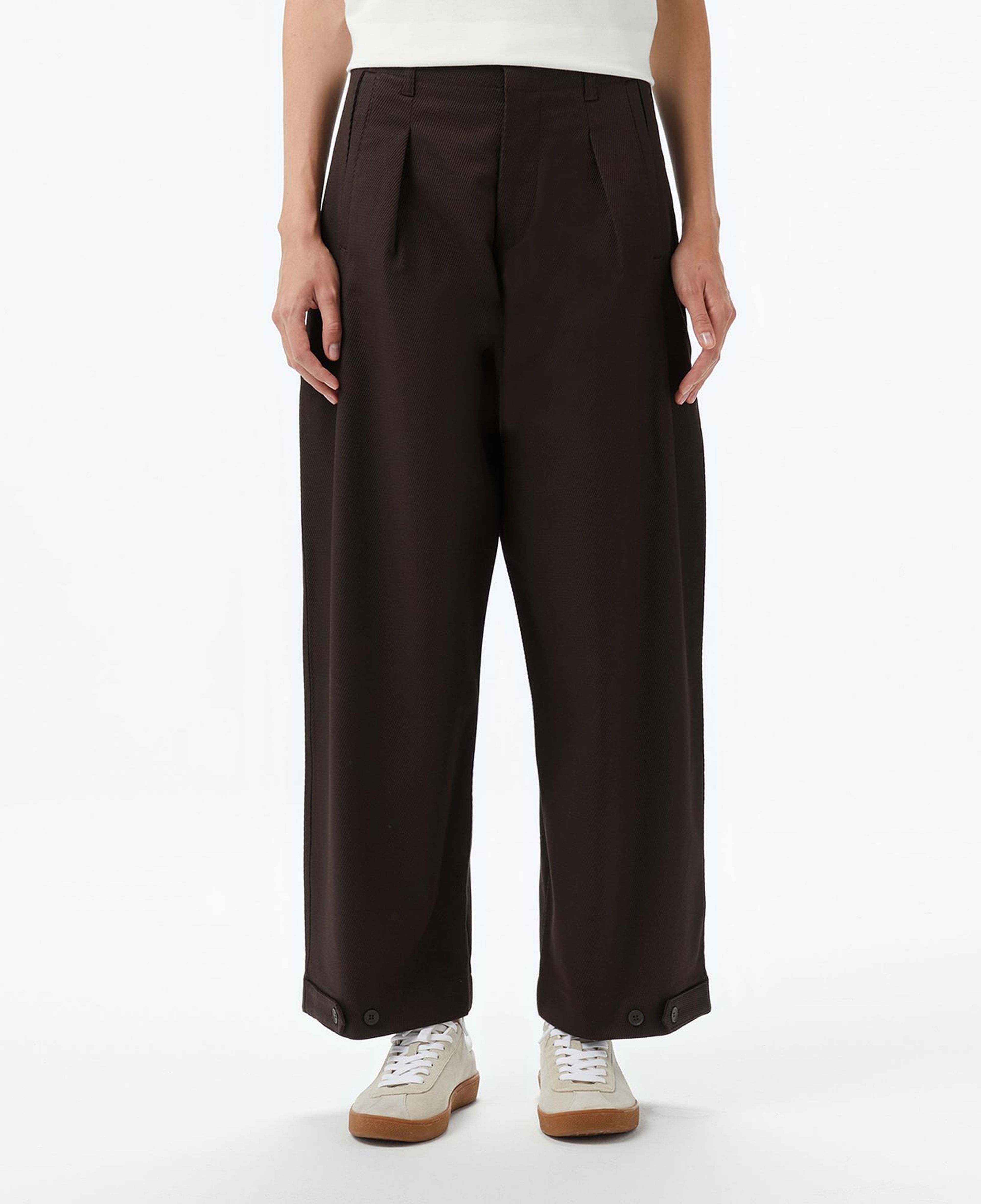 Kadın Relaxed Fit Kahverengi Chino Pantolon
