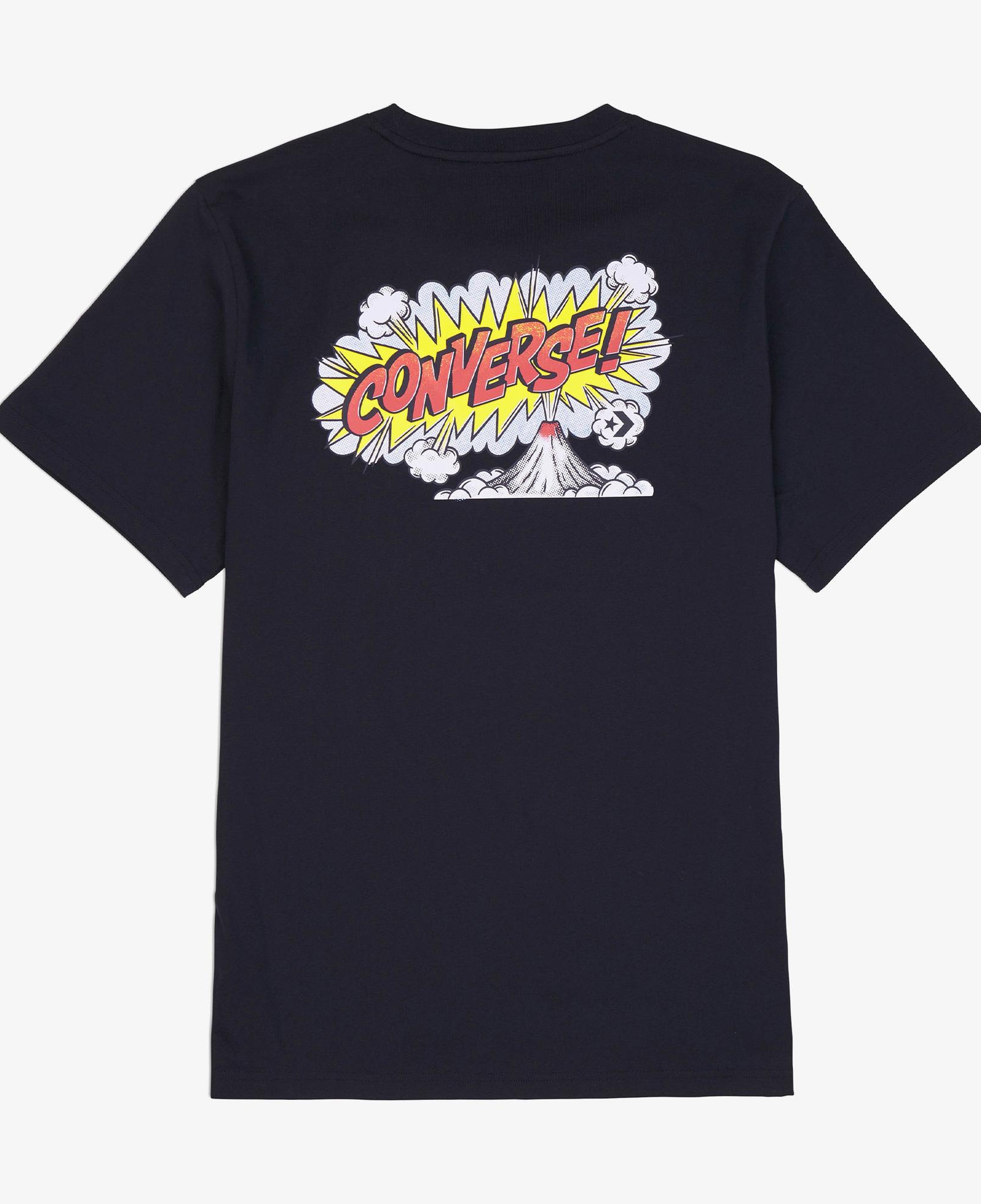 Converse Classic Erkek Grafik Baskılı Siyah T-Shirt