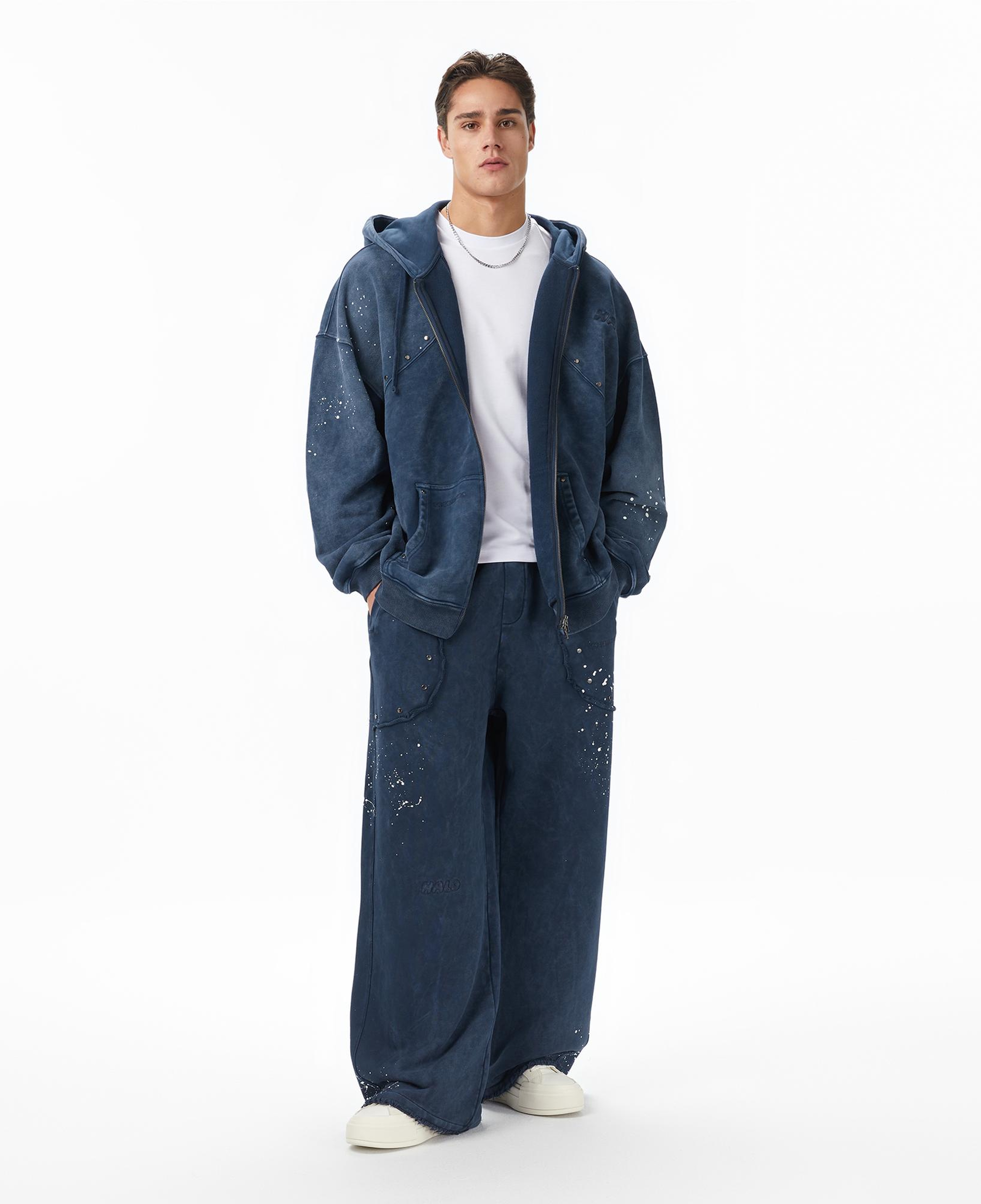 Les Benjamins Essentials 302 Erkek Mavi Sweatshirt