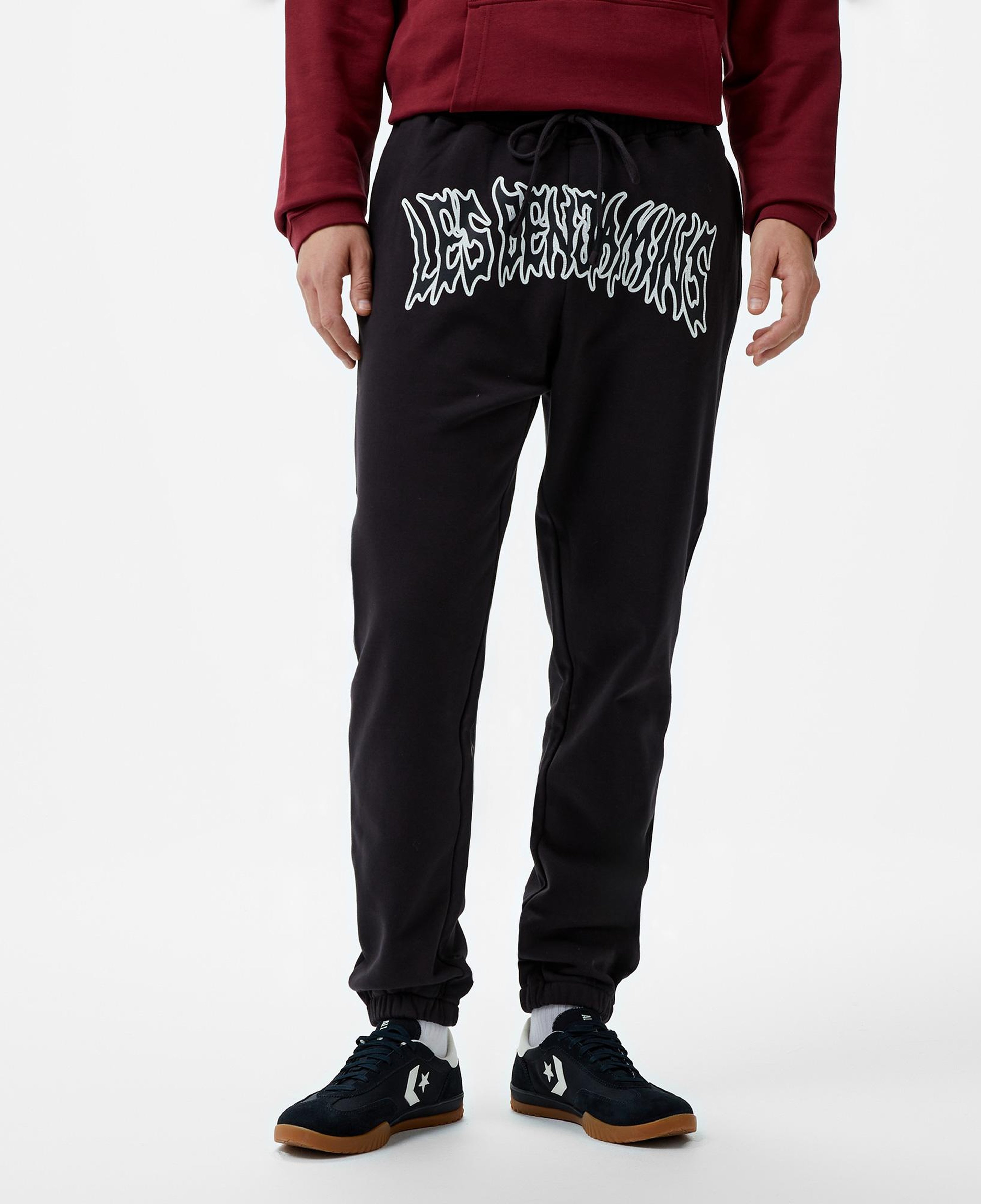 Les Benjamins 706 Unisex Siyah Eşofman Altı