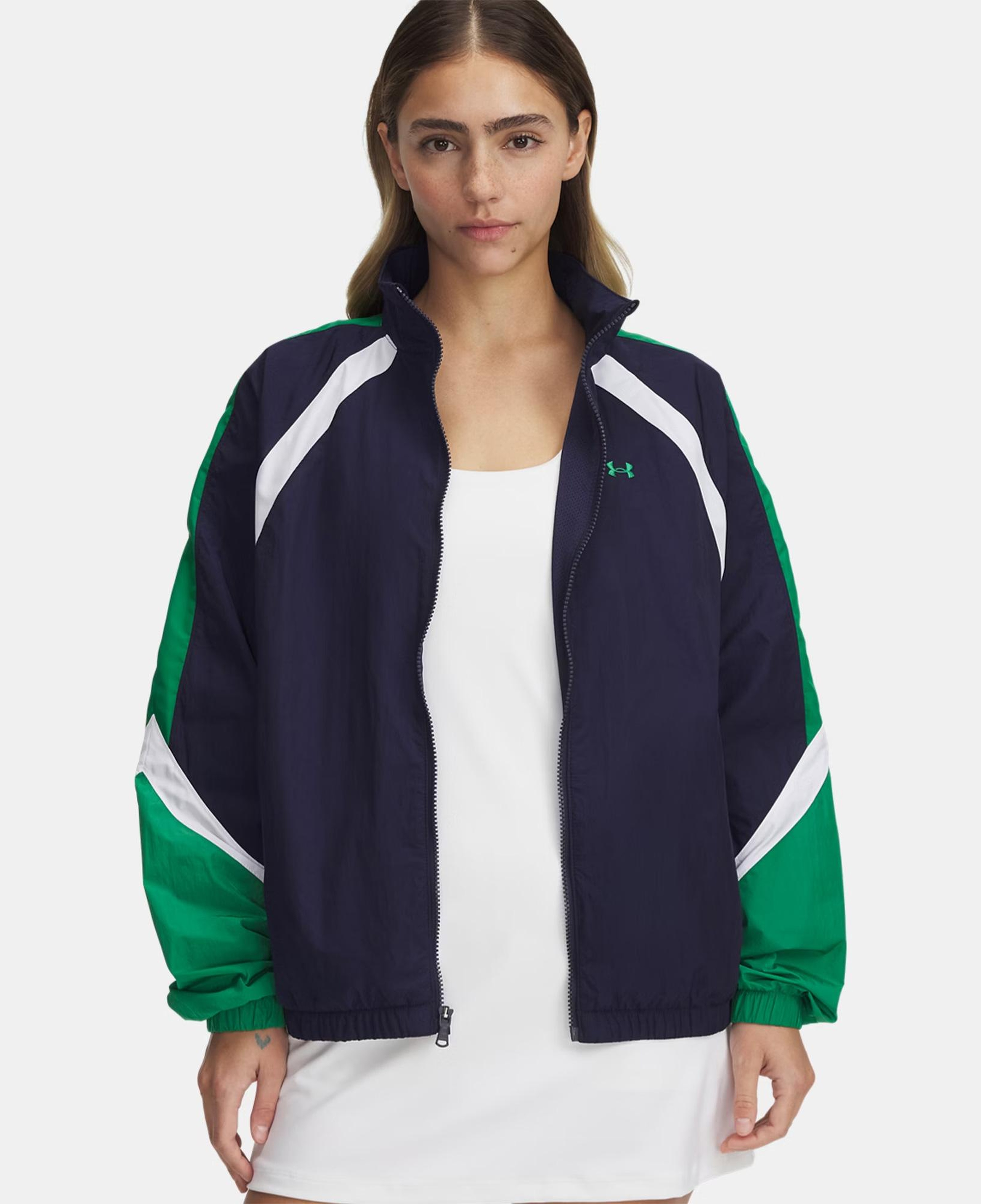 Under Armour Icon Crinkle Track Kadın Lacivert Ceket