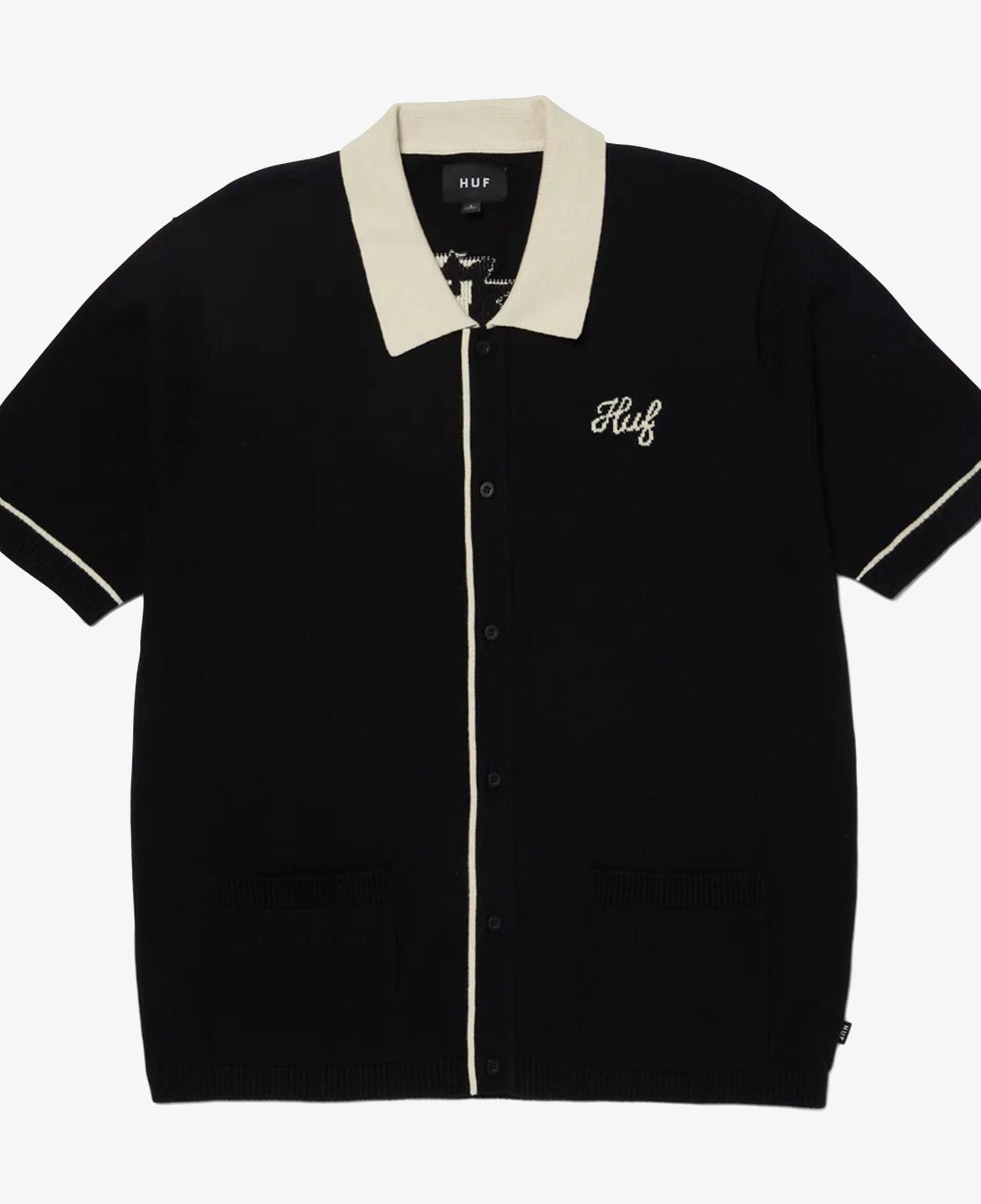 Huf Icaris Knit Top Erkek Siyah Gömlek