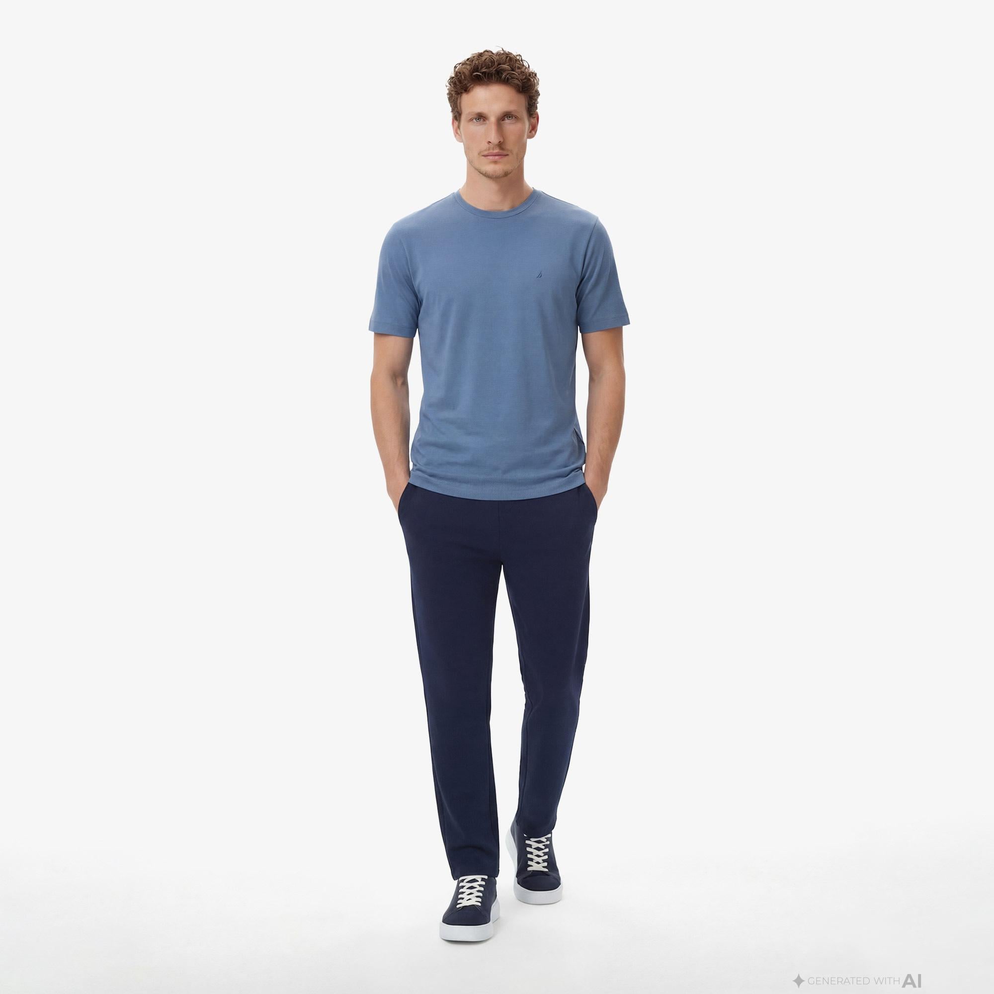 Nautica Erkek Mavi Regular Fit T-Shirt