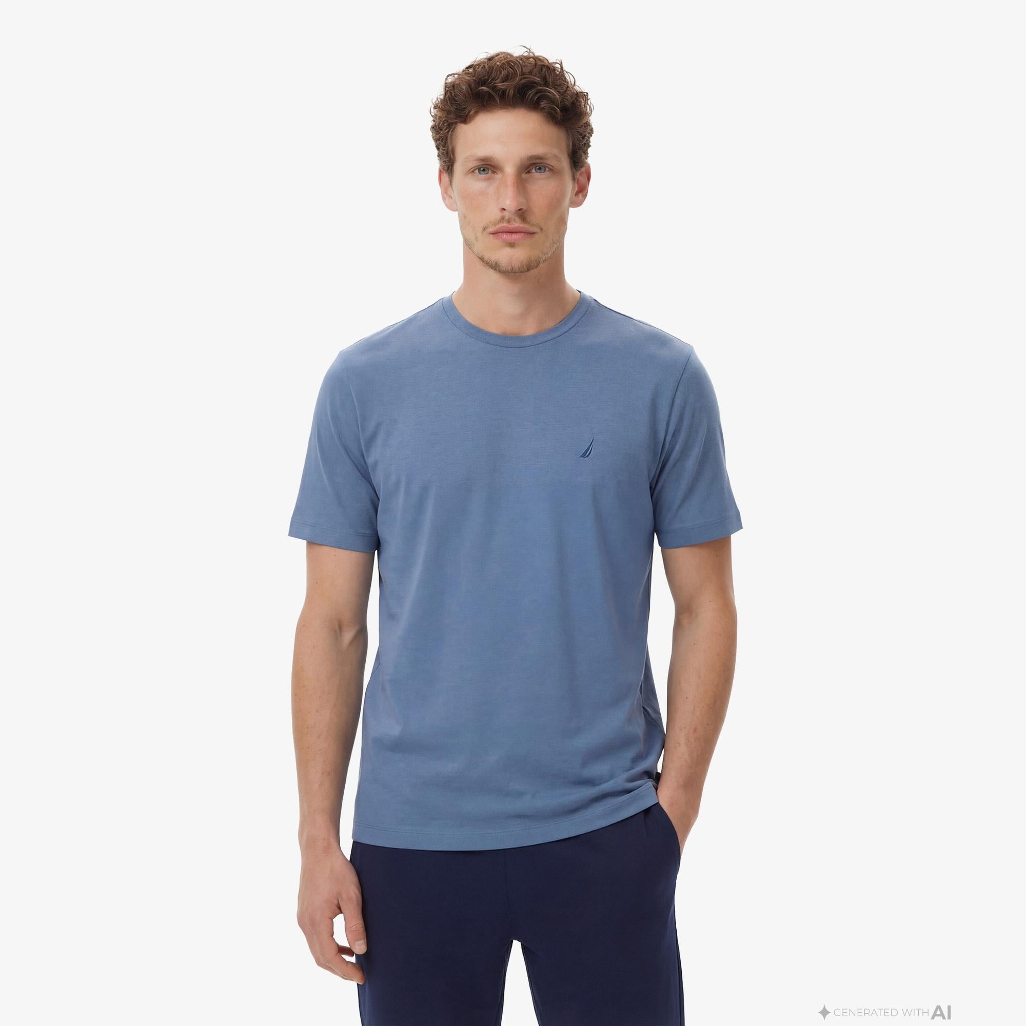 Nautica Erkek Mavi Regular Fit T-Shirt