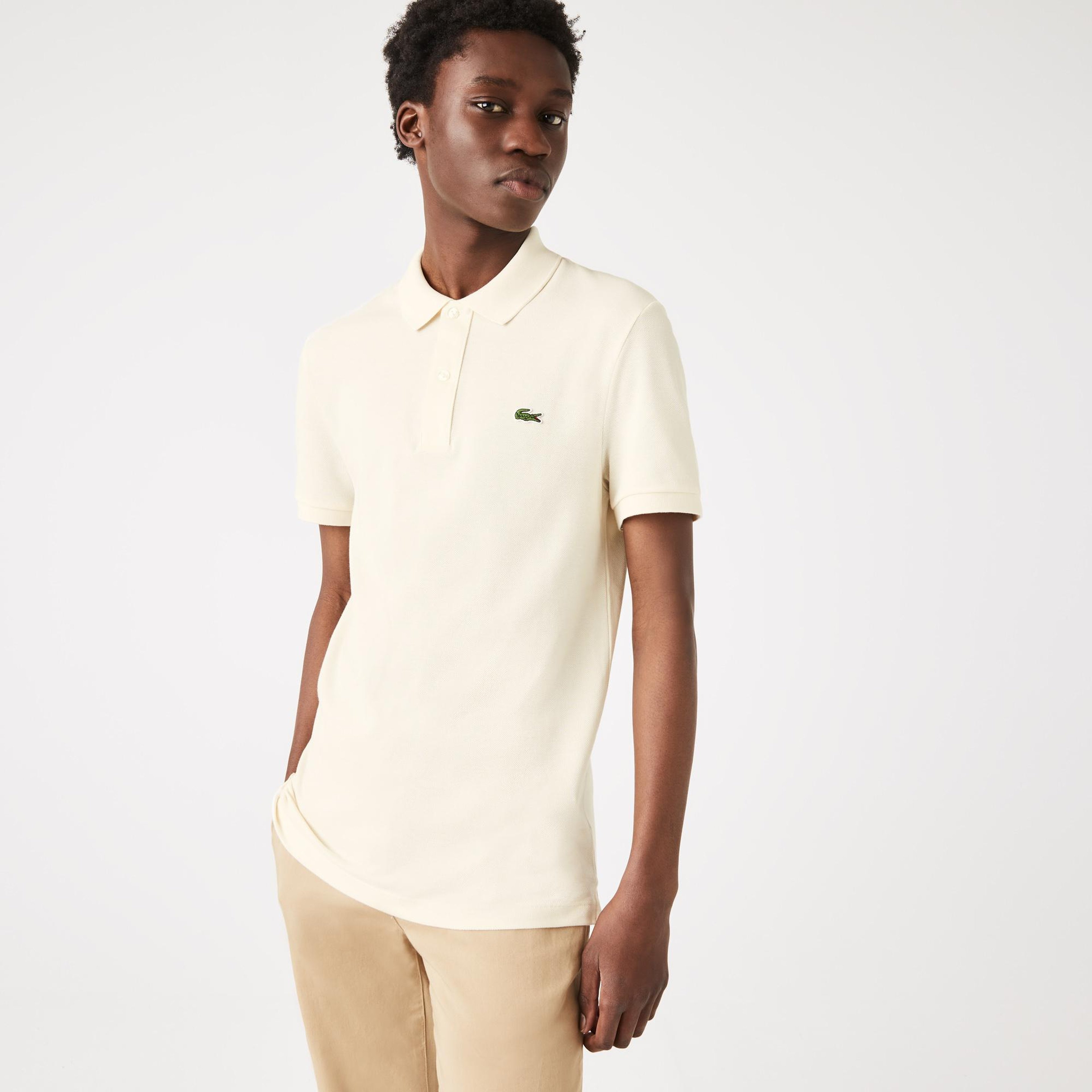 L.12.12 Erkek Slim Fit Bej Polo